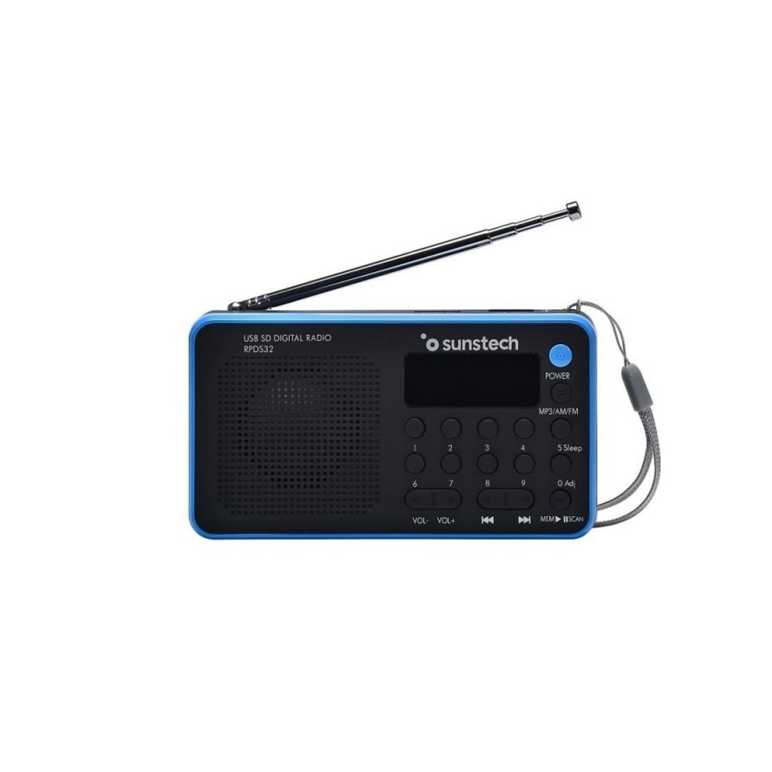 Sunstech RPDS32BL · Radio Portátil · Batería · Negra y Azul