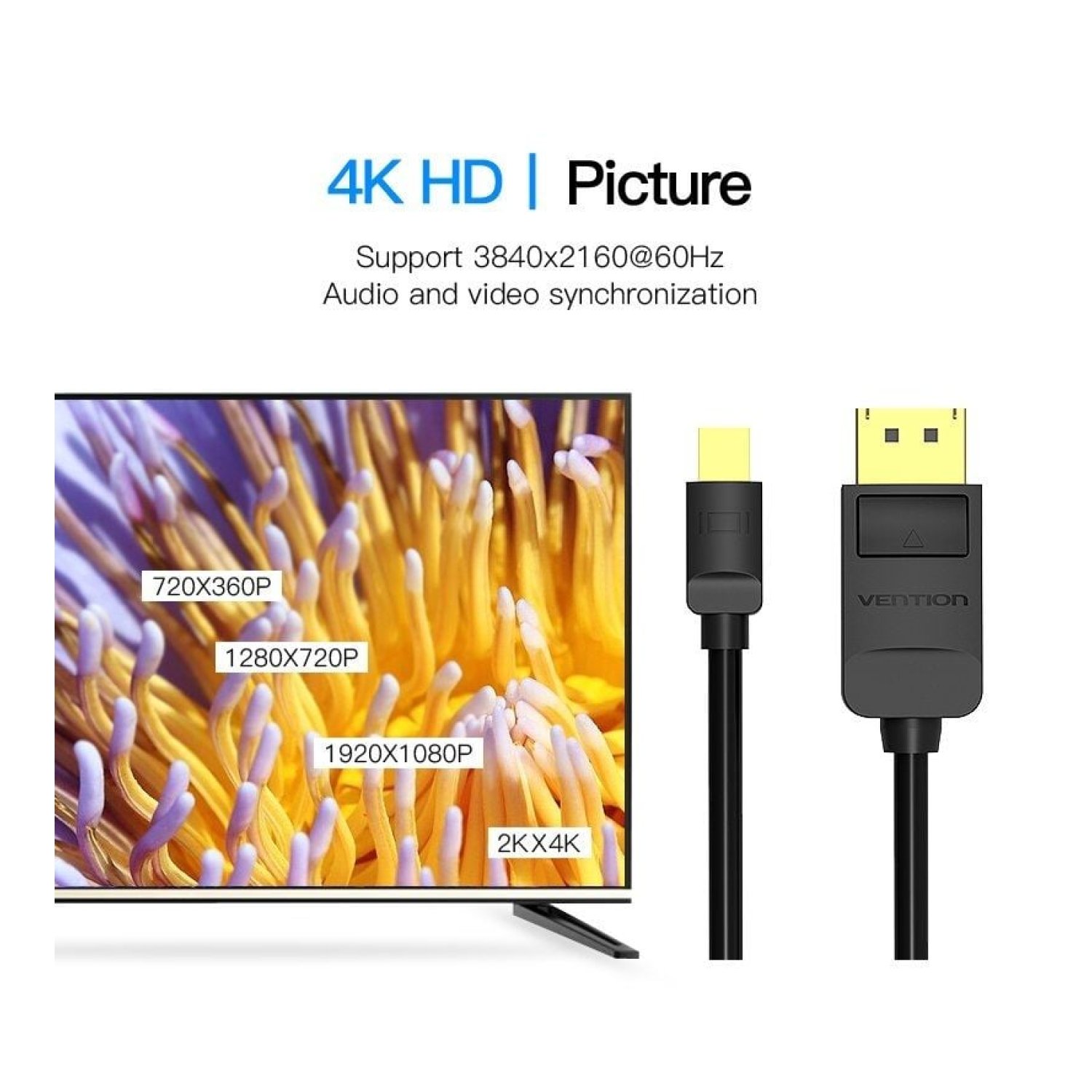 Vention Cable Mini DisplayPort a DisplayPort · 3m · Negro