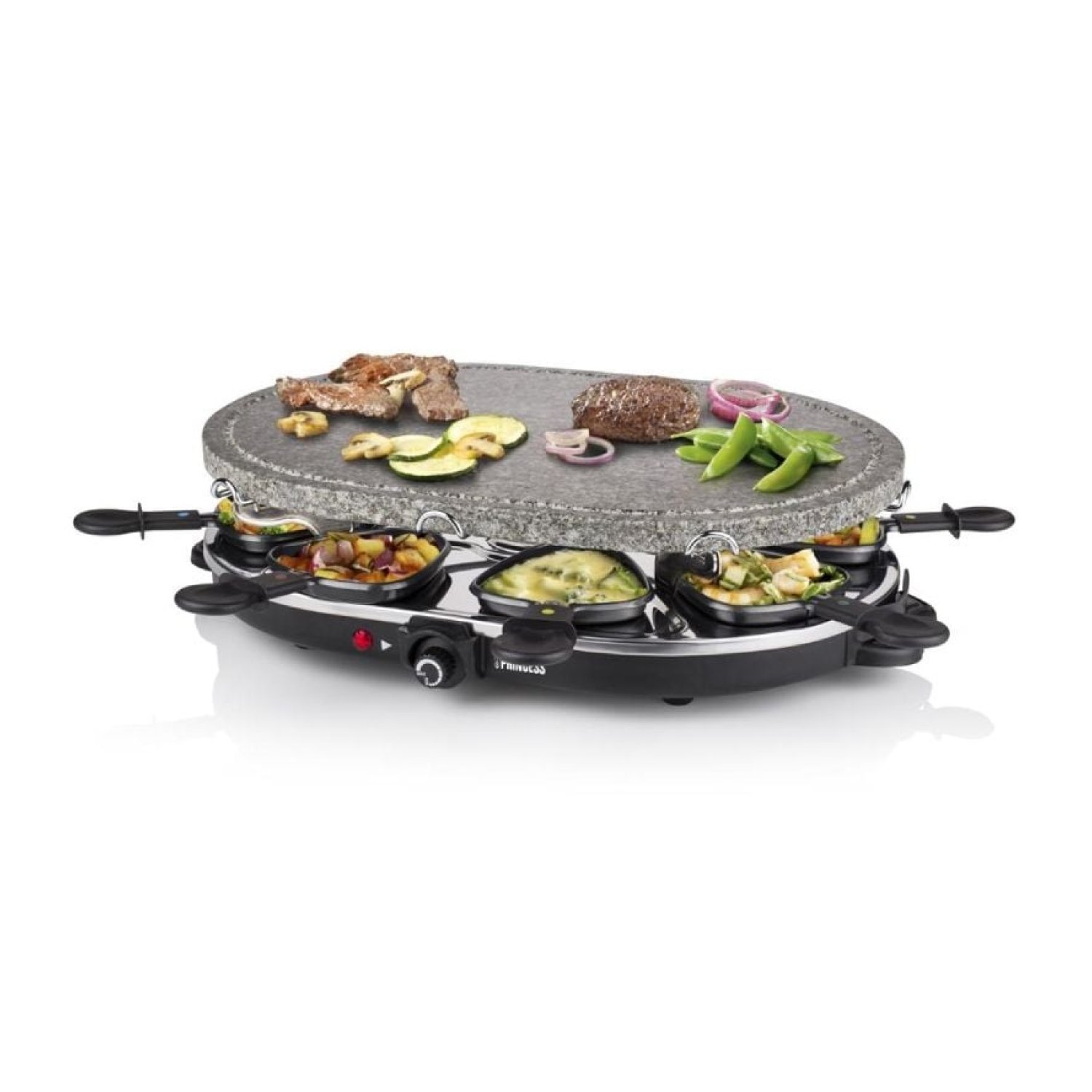 Princess Stone 8 Oval & Raclette · 1200W · 430x300mm