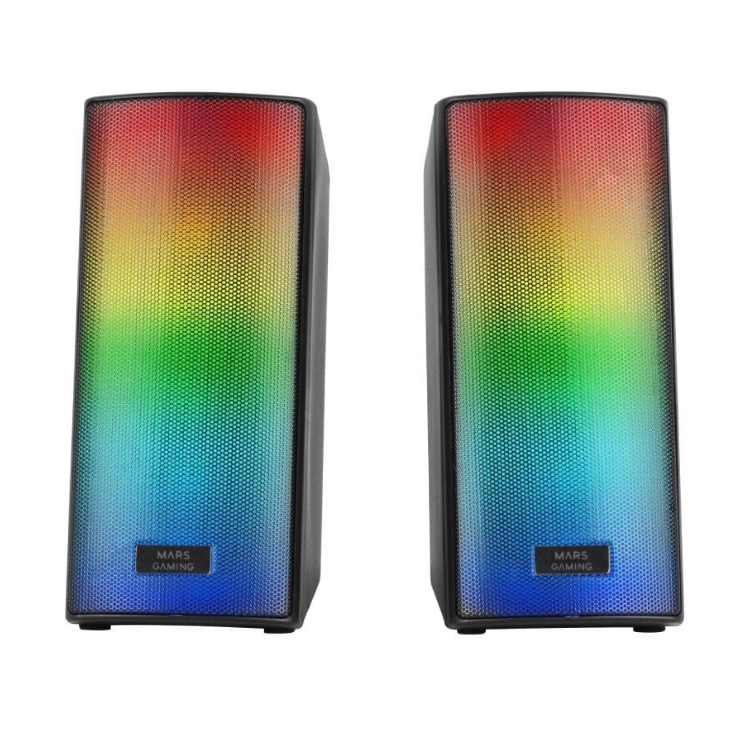 Mars Gaming MSRGB2 · Altavoces Bluetooth 2.0 · 15W · Negros