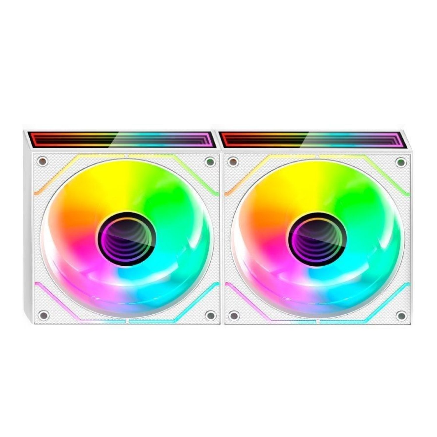 Mars Gaming MF-3DPROX2R · Pack 2 Ventiladores 12cm · ARGB · Blancos