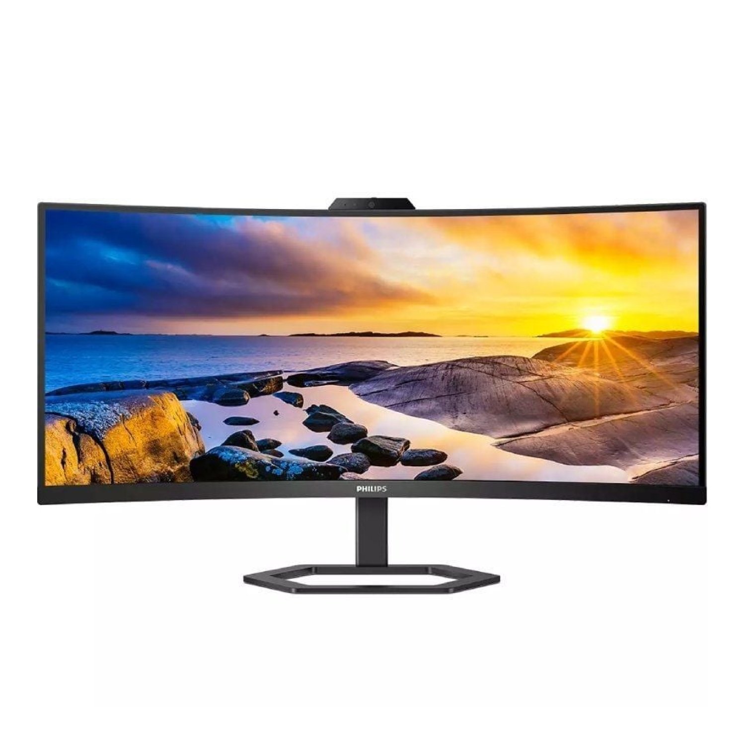 Philips 34E1C5600HE · Monitor Ultrapanorámico Curvo 34" · WQHD · Webcam · Regulable en Altura
