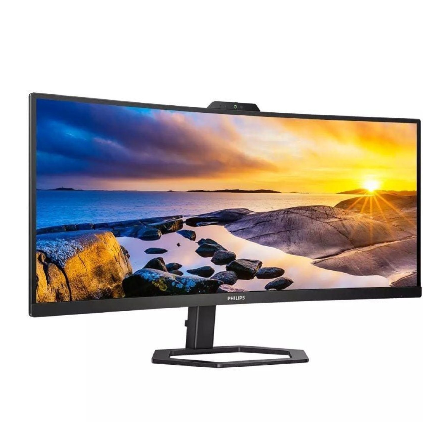 Philips 34E1C5600HE · Monitor Ultrapanorámico Curvo 34" · WQHD · Webcam · Regulable en Altura