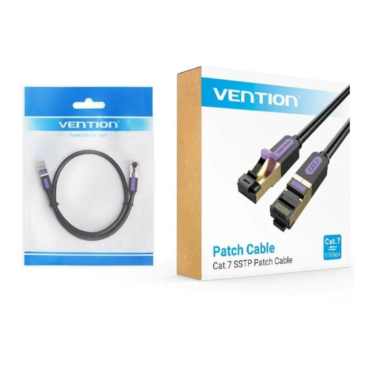 Vention · Cable RJ45 SFTP Cat.7 · 50cm · Negro