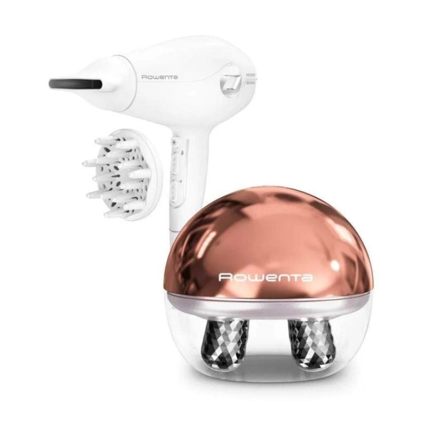 Rowenta CV6602ES · Secador 2400W + Masajeador Facial · Pack Completo