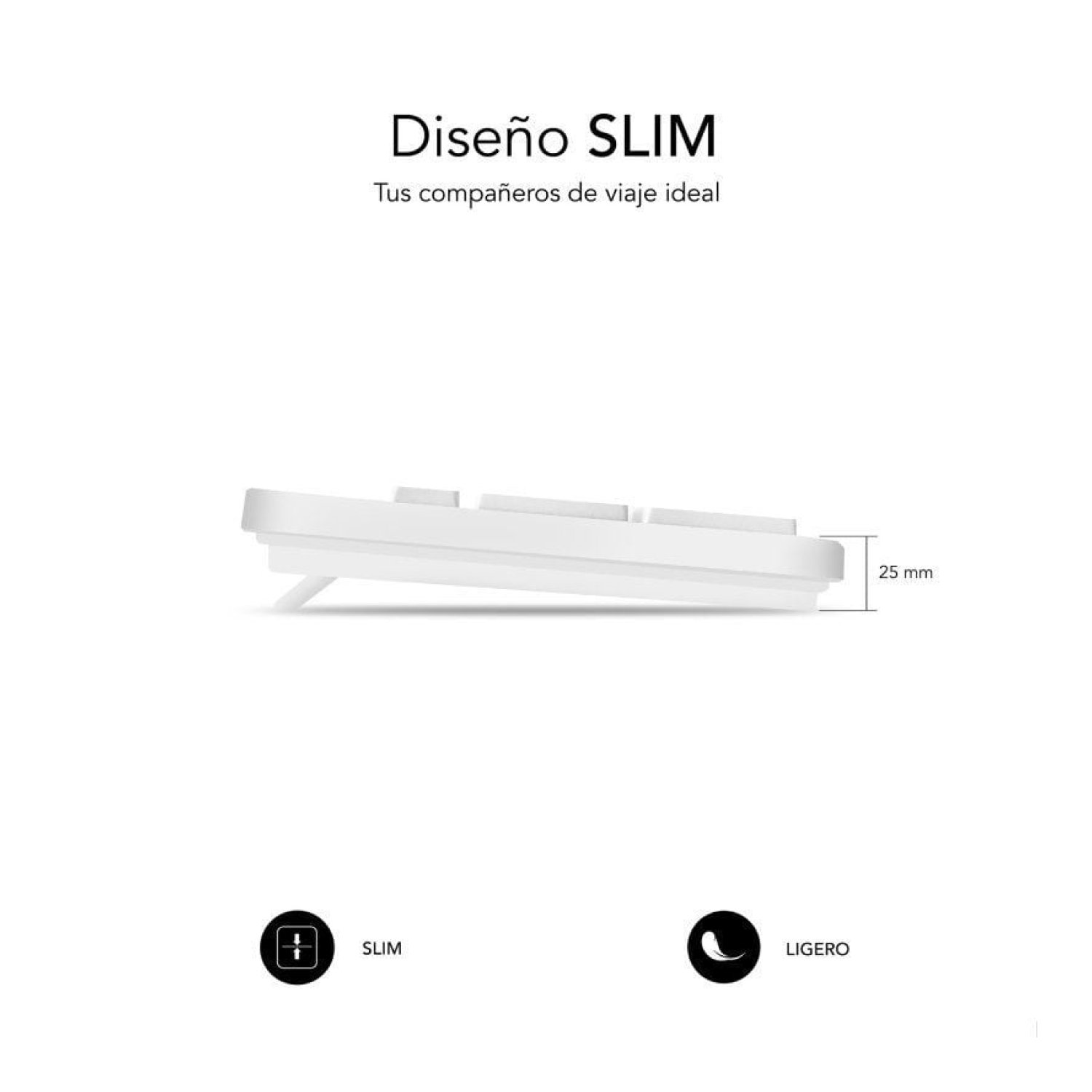 Subblim Business Slim · Teclado Silencioso · Blanco