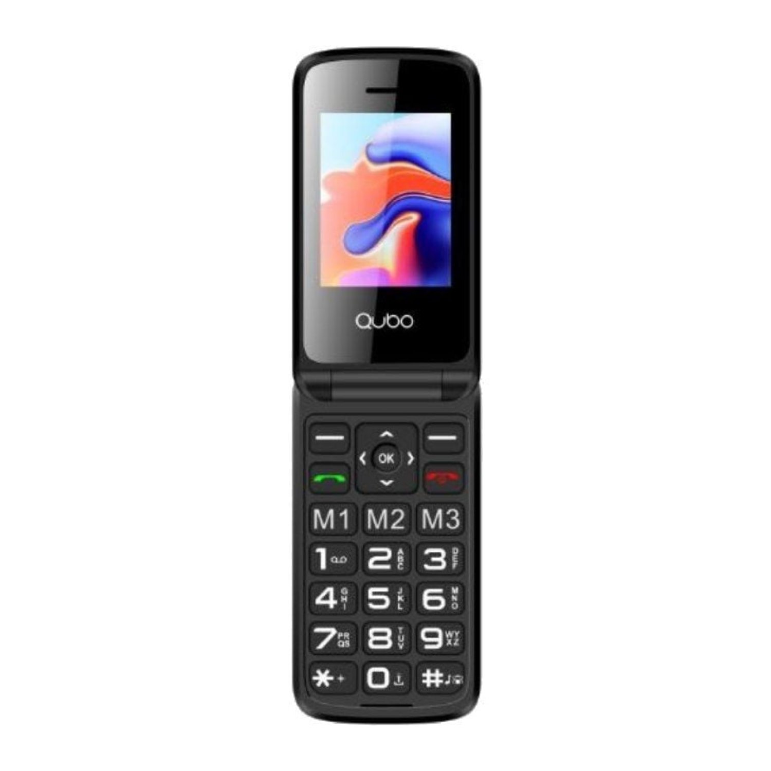 Qubo X-247 · Móvil 4G para Mayores · Pantalla Grande · Negro