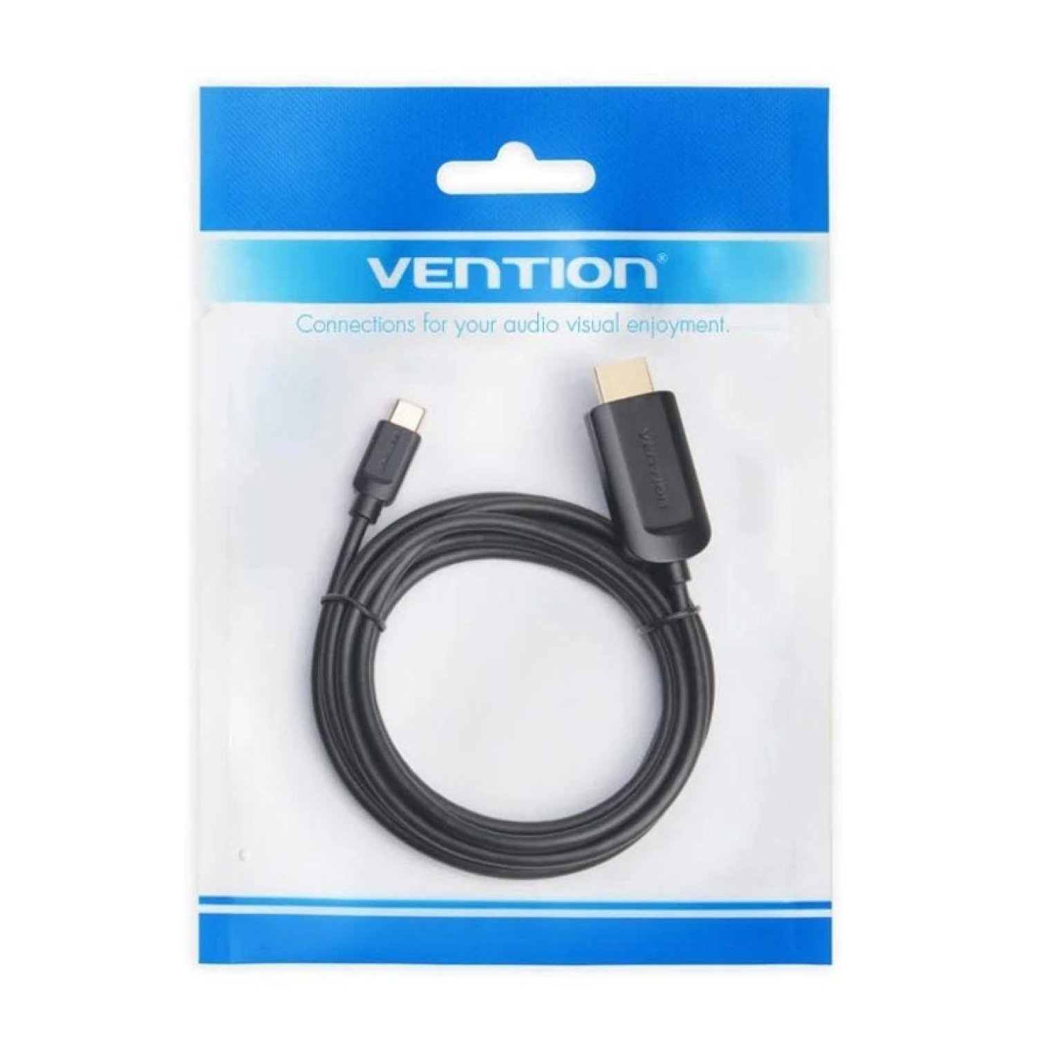 Cable Conversor HDMI 1.4 4K Vention CGUBG/ USB Tipo-C Macho - HDMI Macho/ 1.5m/ Negro