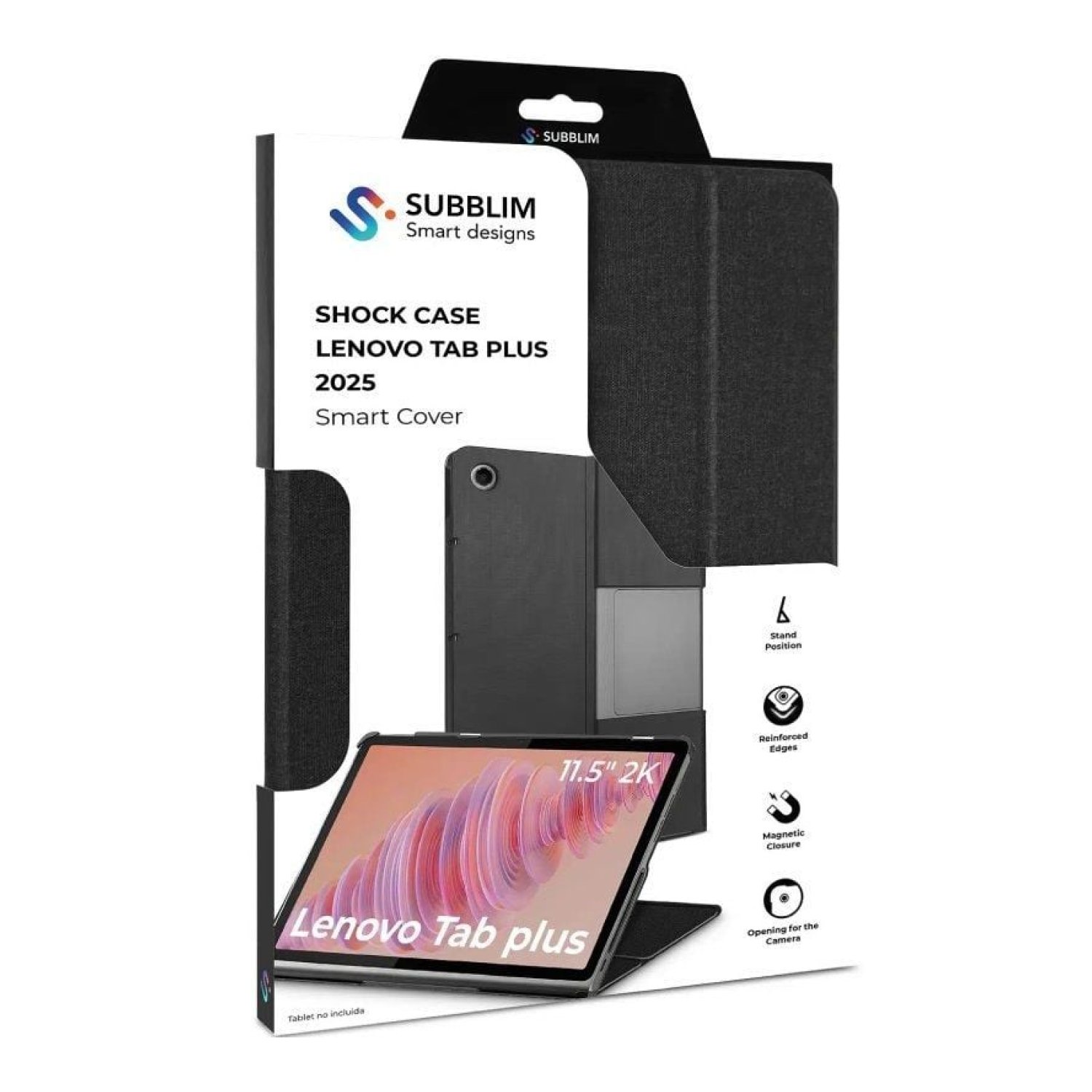 Subblim Shock Case · Funda Lenovo Tab Plus 2025 · 11,5" · Negra