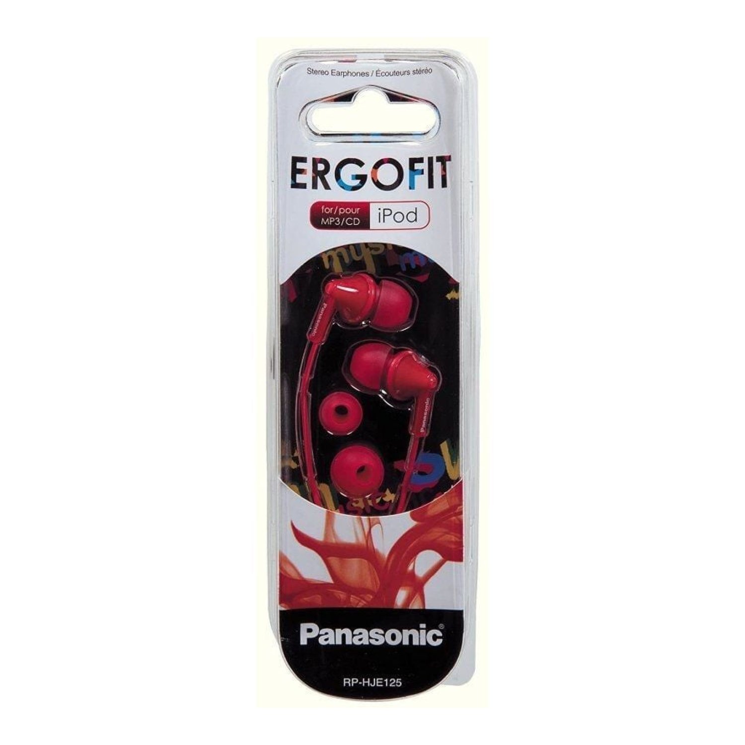 Panasonic RP-HJE125 · Auriculares Intrauditivos · Jack 3.5mm · Rojos