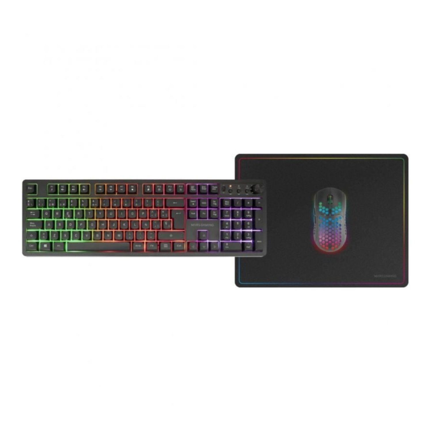 Mars Gaming · Pack Gaming Completo · Teclado + Ratón + Alfombrilla Inalámbricos