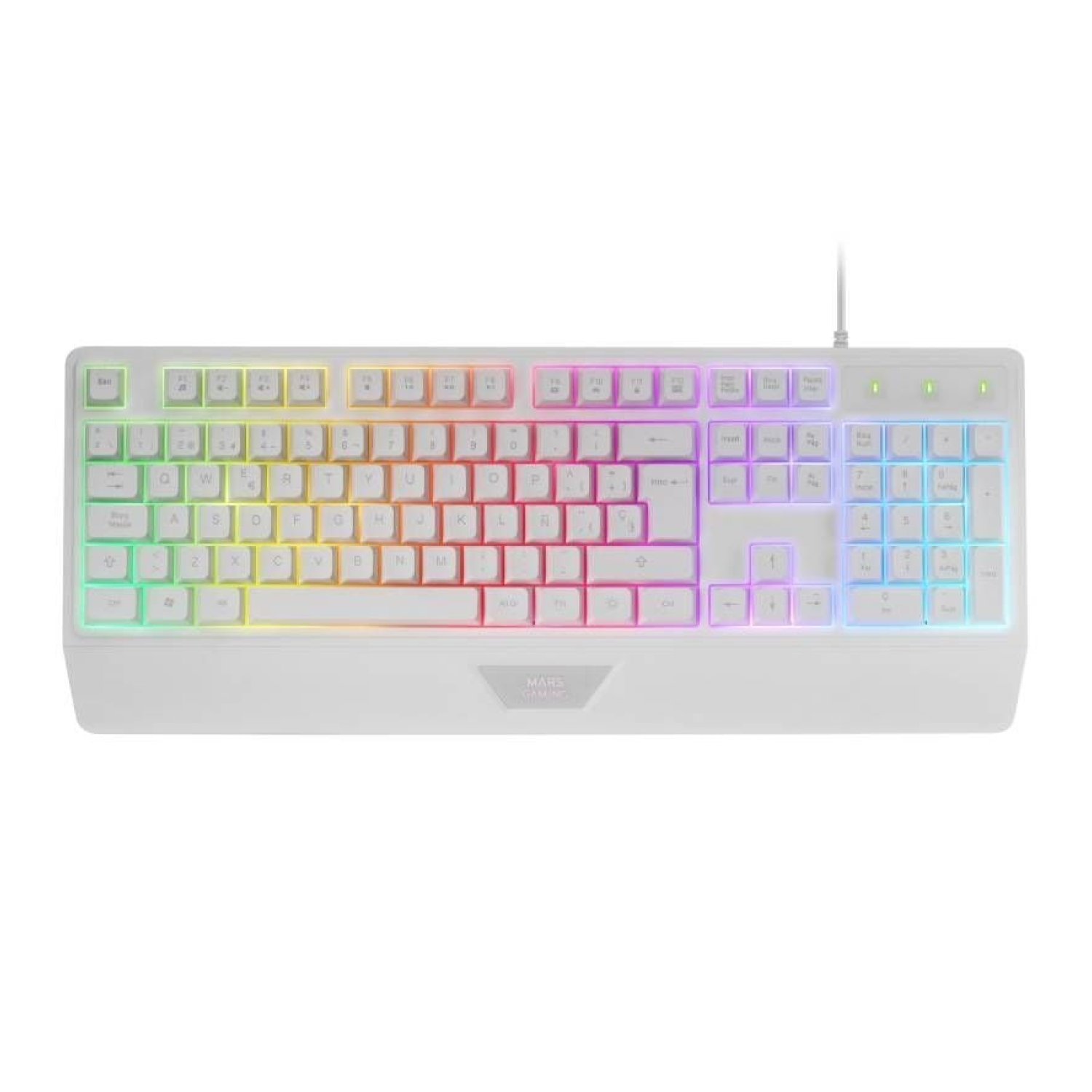 Mars Gaming MK124 · Teclado Gaming Semimecánico · Blanco