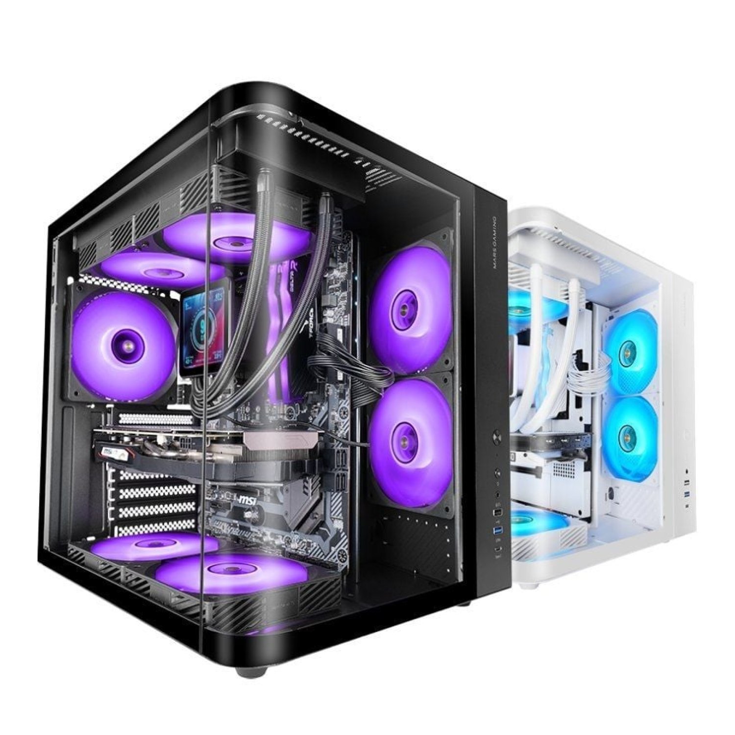 Mars Gaming MC-CURV · Caja Semitorre Gaming ATX · Diseño Curvo