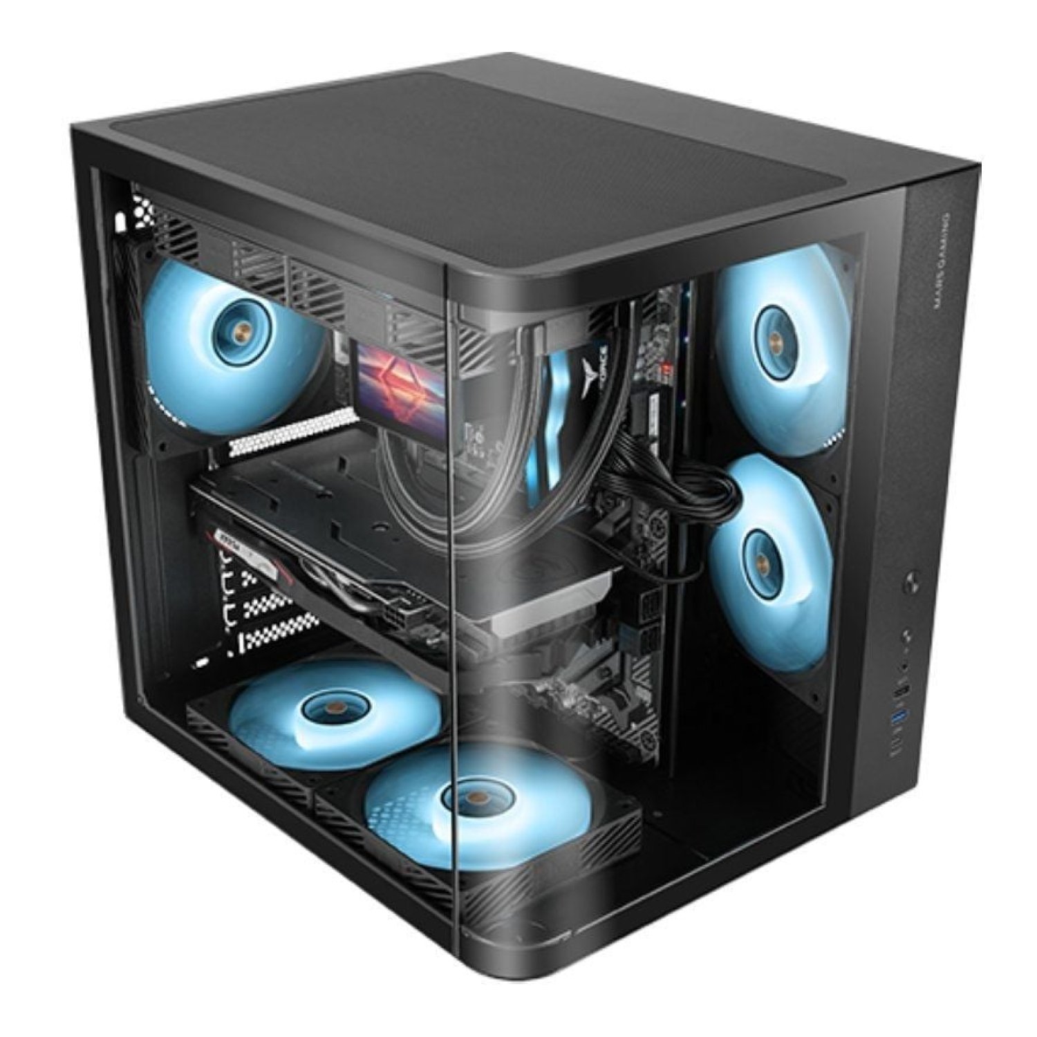 Mars Gaming MC-CURV · Caja Semitorre Gaming ATX · Diseño Curvo