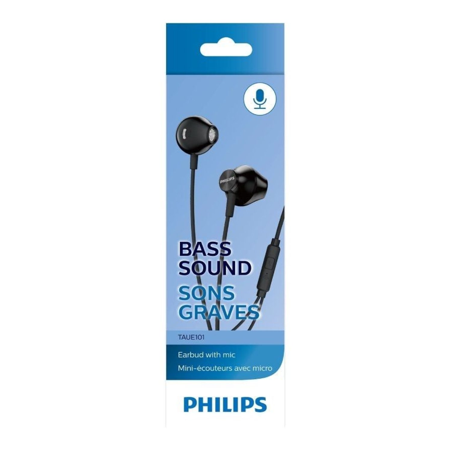 Philips TAUE101 · Auriculares Intrauditivos · Jack 3,5mm · Micrófono · Negros