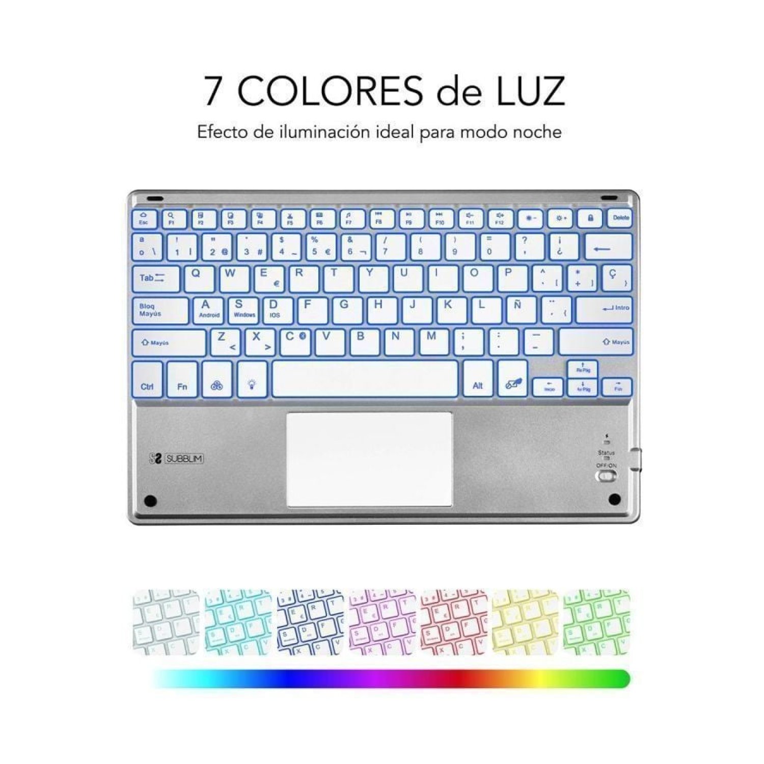 Subblim SMBT50 · Teclado Compacto Inalámbrico · Plata