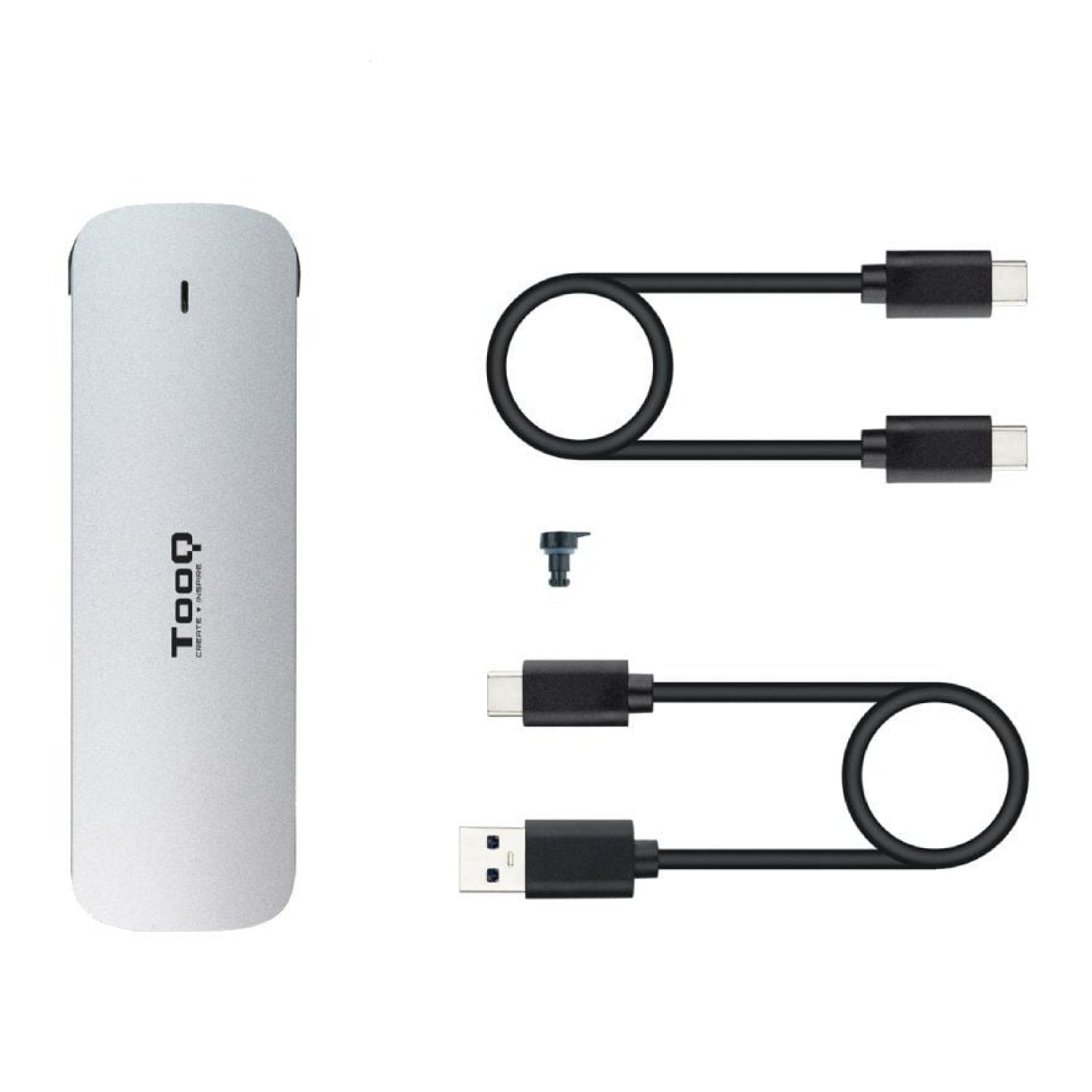 TooQ Caja Externa SSD M.2 · USB 3.1 Gen1 · Sin tornillos