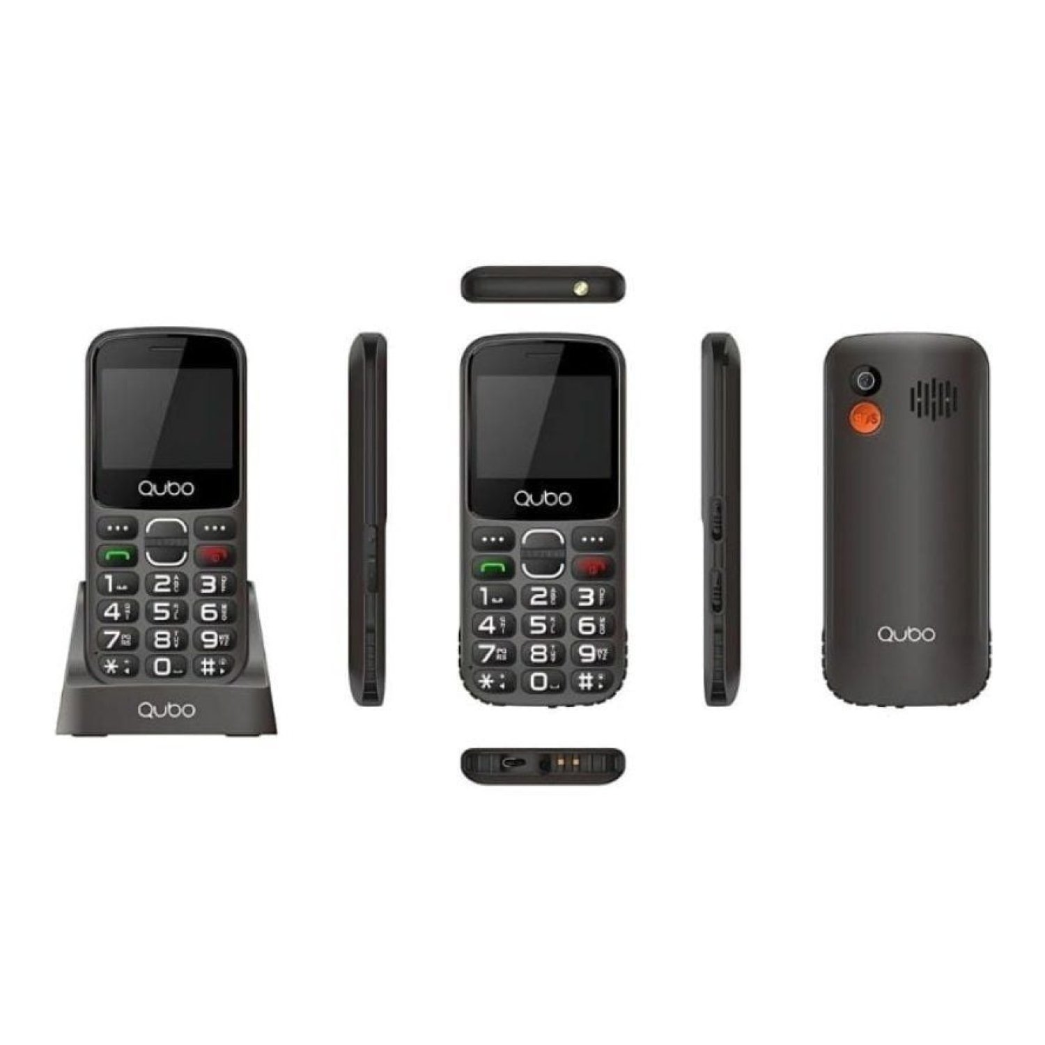 Qubo X-230 · Móvil 4G para Mayores · Negro · Botones Grandes