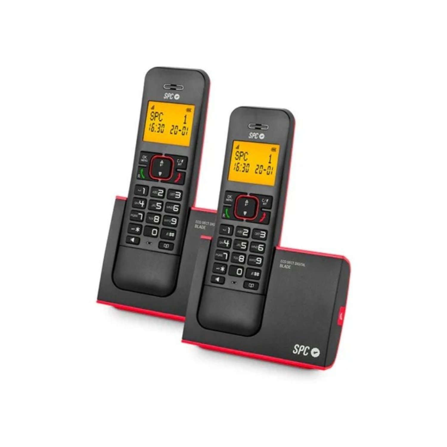 SPC Blade · Teléfono Inalámbrico · Pack Dúo · Rojo y Negro