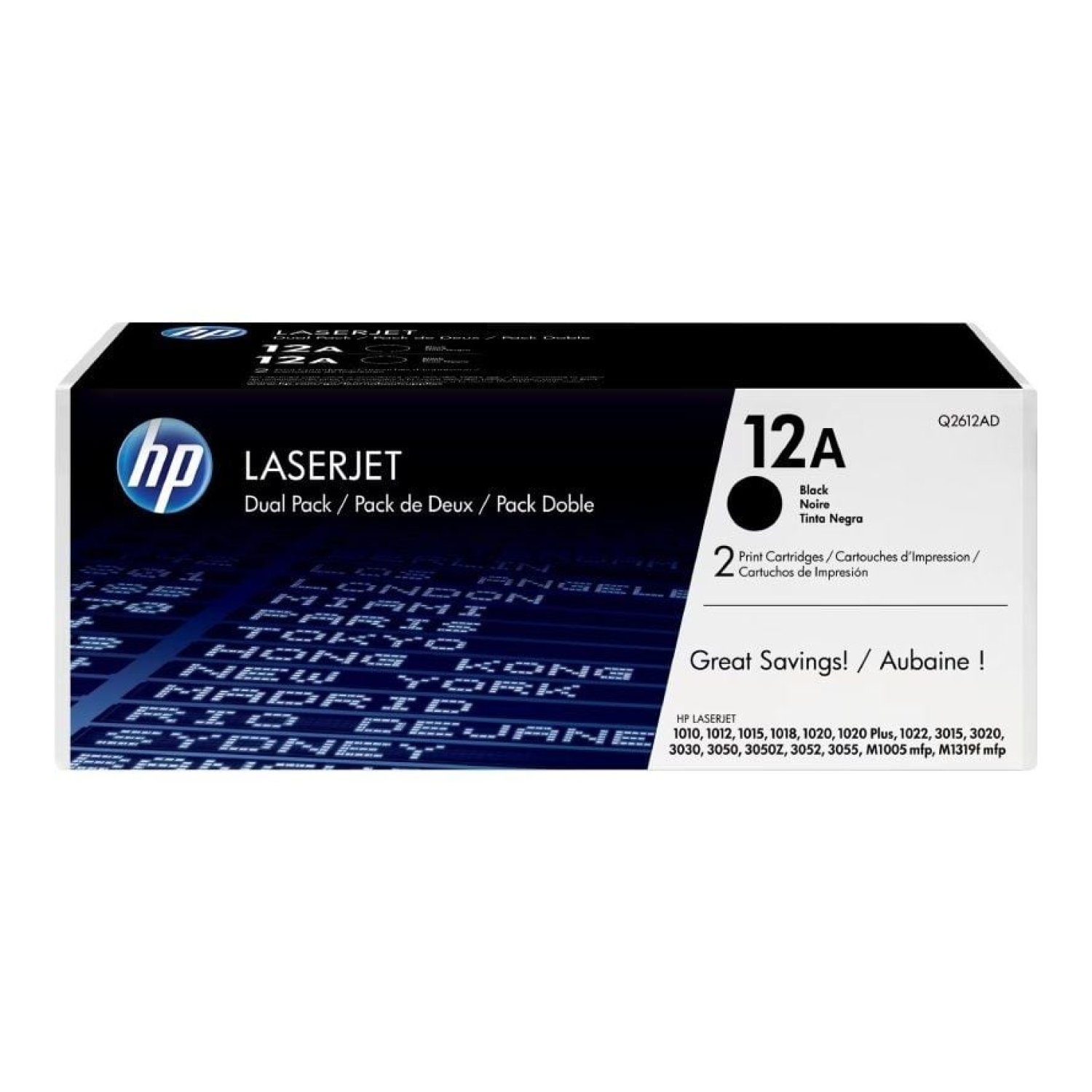 HP Tóner nº12A · Pack 2 Unidades · Negro Original