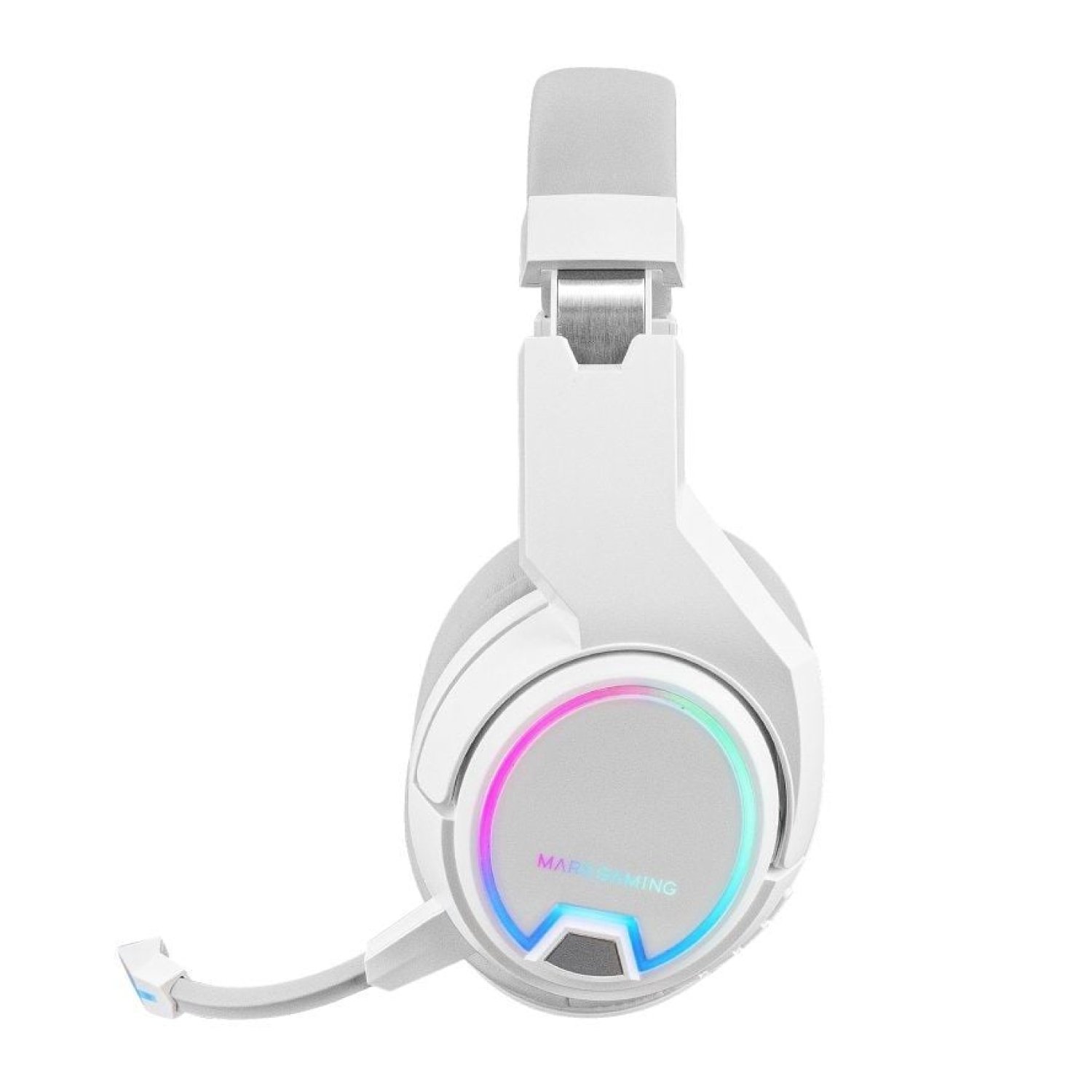 Mars Gaming MHW100 · Auriculares Gaming Inalámbricos · Micrófono · Jack 3.5 · Blancos