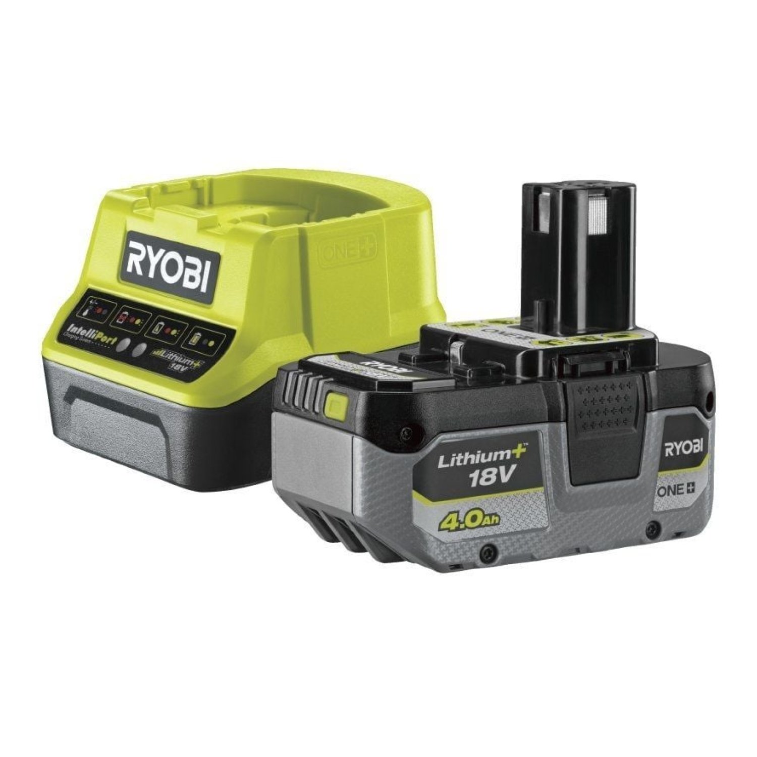 Ryobi ONE+ · Cargador + Batería Litio · 18V 4,0Ah