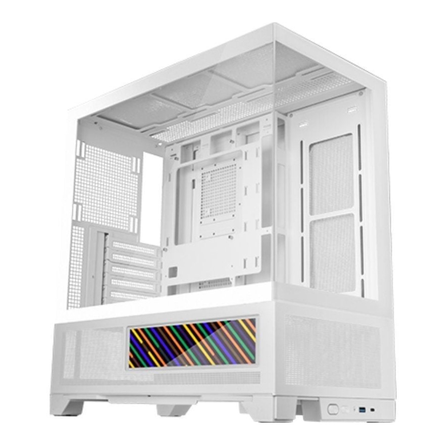 Mars Gaming MC-LCDX · Caja Semitorre ATX · Blanca · Panel LCD
