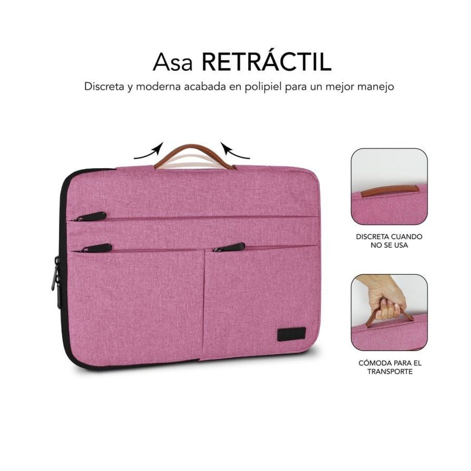Subblim Air Padding 360 · Funda Portátil hasta 14" · Rosa