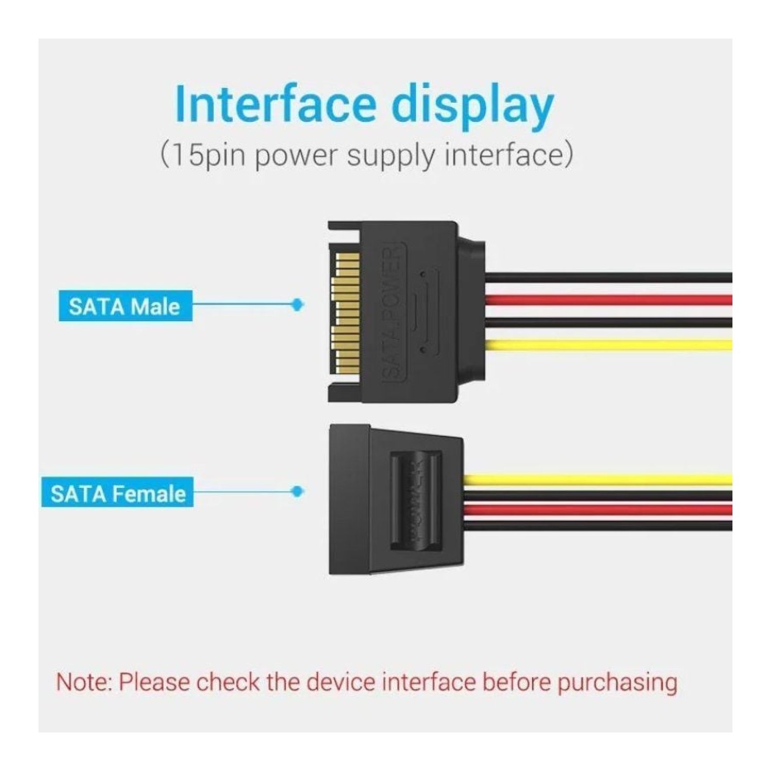 Vention · Cable SATA · 15 pines · 30cm