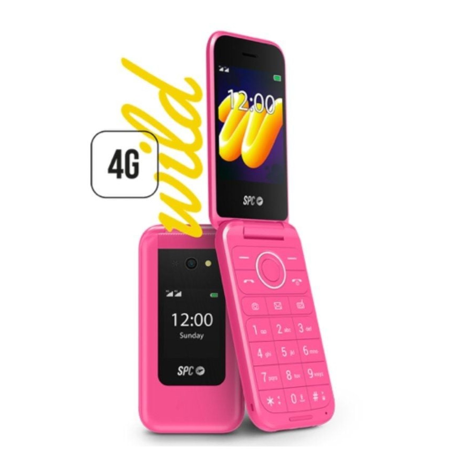 SPC Wild · Teléfono para Mayores · 4G · Rosa