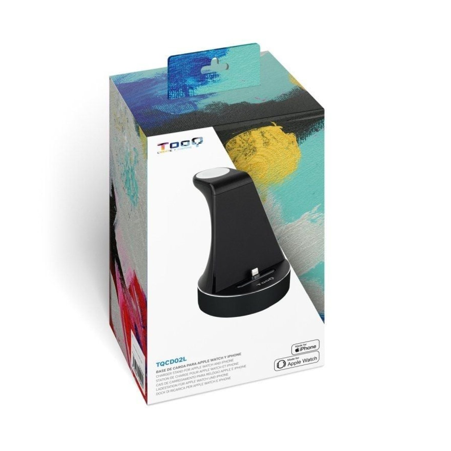TooQ TQCD02L · Base Carga Inalámbrica · Apple Watch + iPhone