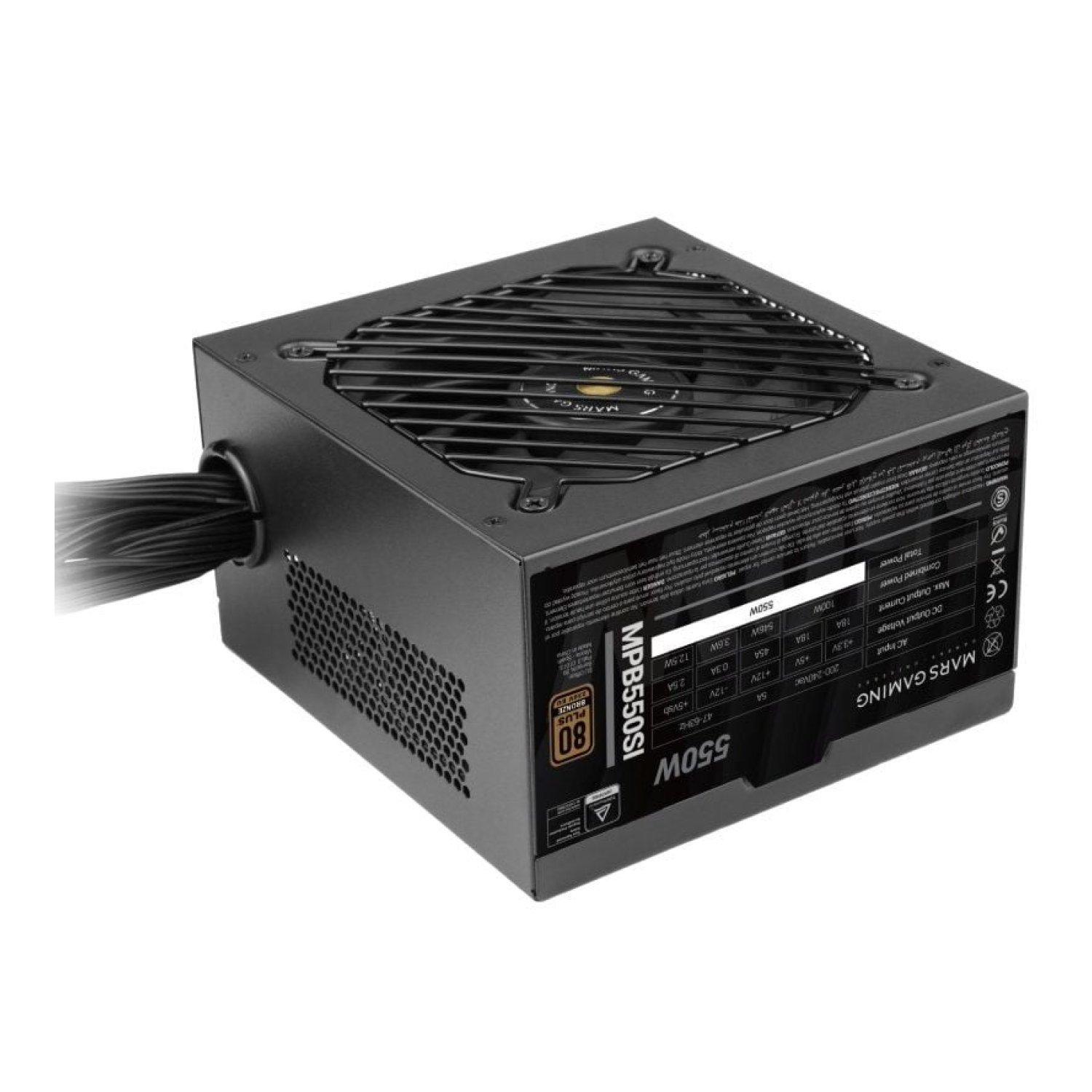 Mars Gaming MPB550SI · 550W · 80 Plus Bronze · Ventilador 12cm