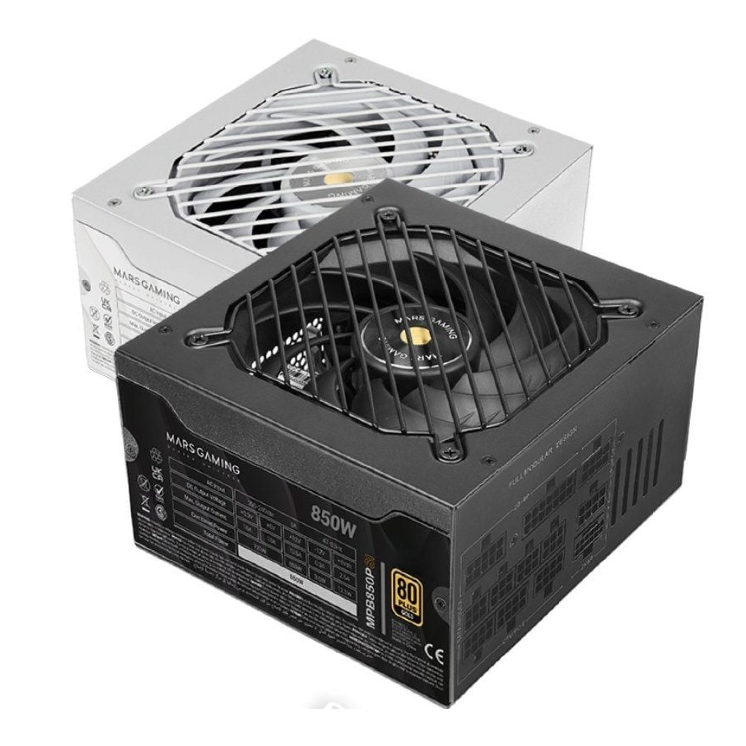 Fuente de Alimentación Mars Gaming MPB850PSI/ 850W/ Ventilador 14cm/ ATX 3.1/ PCIe 5.1/ 80 Plus Gold