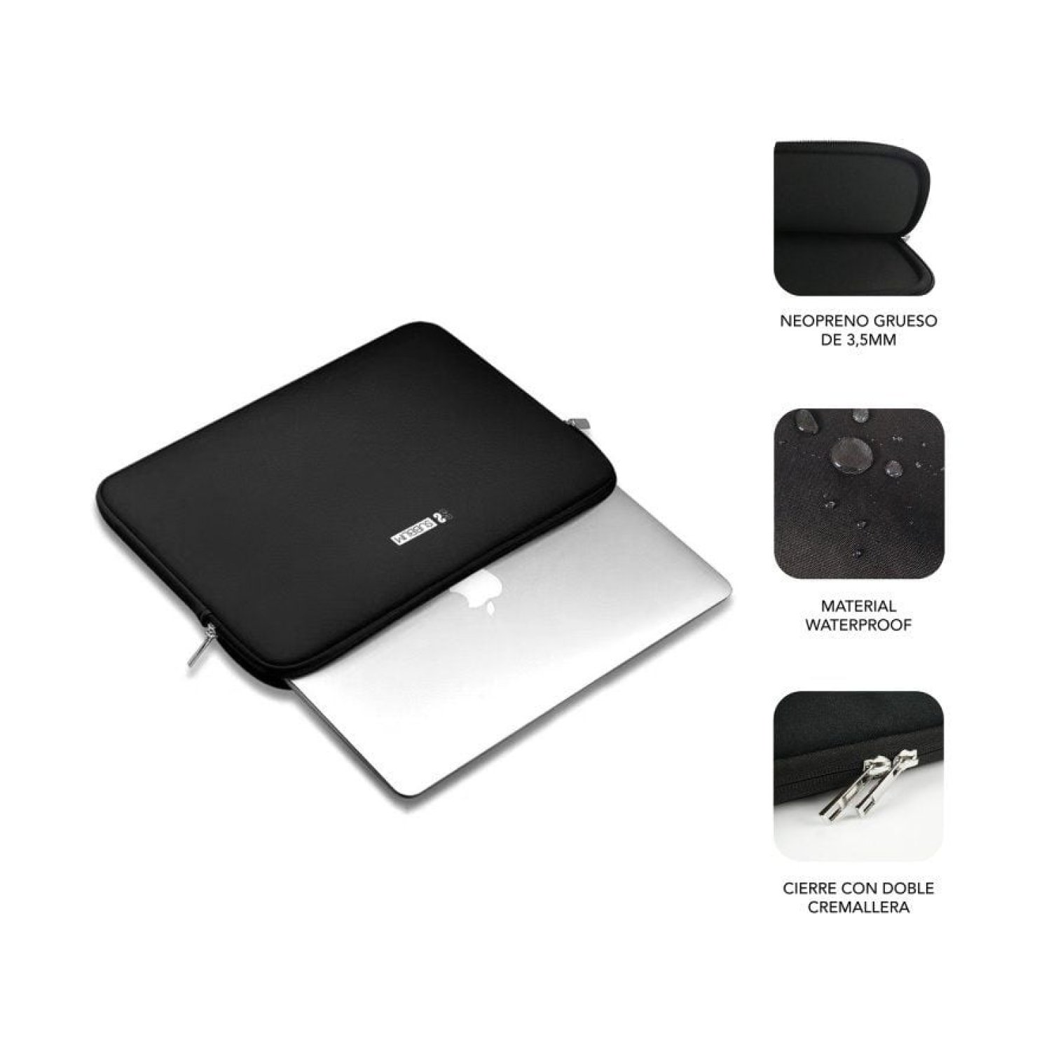 Subblim Business Laptop Sleeve · Funda Neopreno · hasta 15,6" · Negra