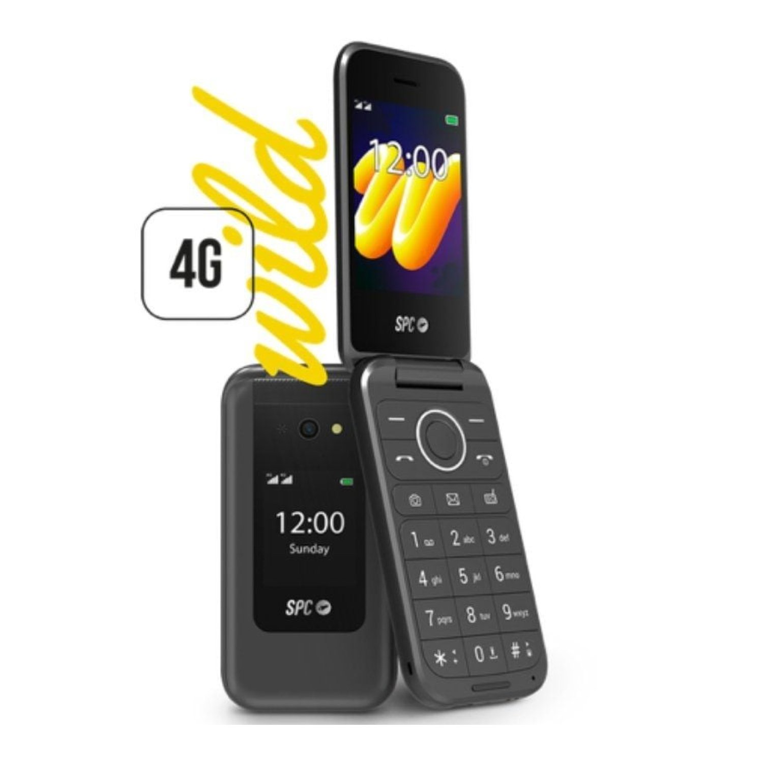 SPC Wild · Teléfono para Mayores · 4G · Negro