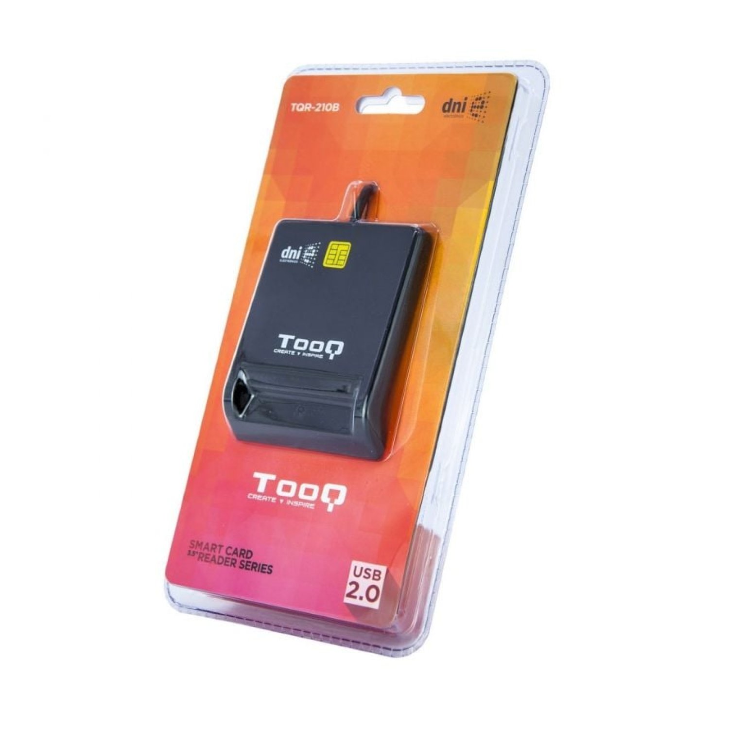 Lector DNI TooQ TQR-210B · USB 2.0 · Negro