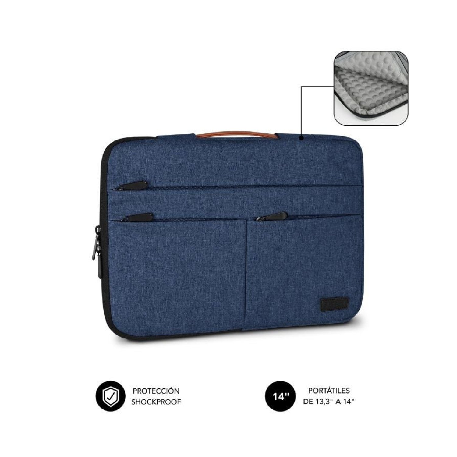 Subblim Air Padding 360 Sleeve · Funda Portátil 14" · Protección 360° · Azul