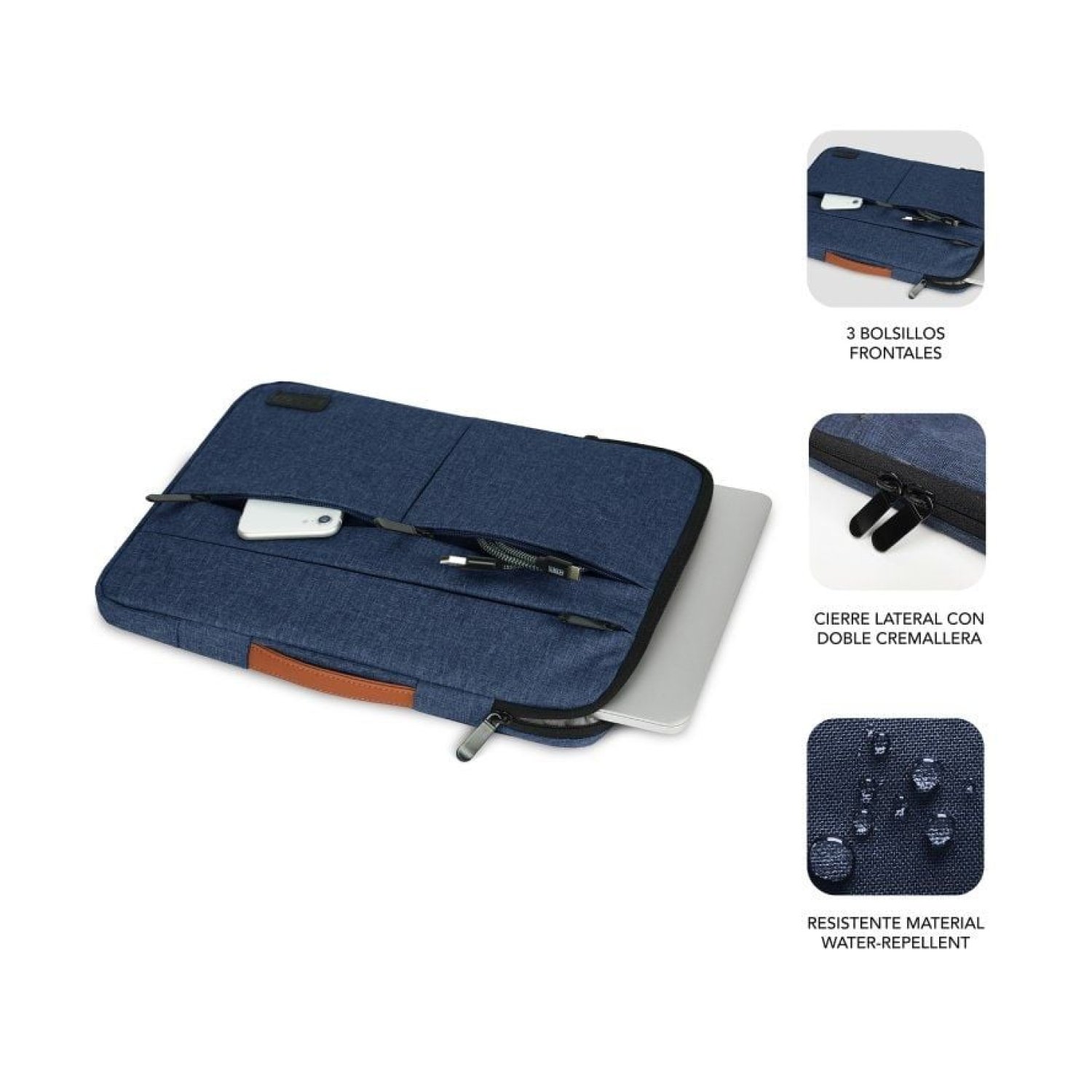Subblim Air Padding 360 Sleeve · Funda Portátil 14" · Protección 360° · Azul