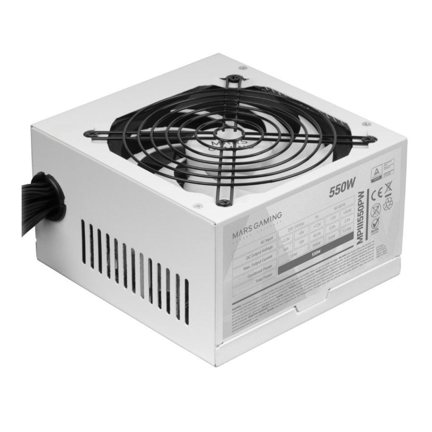 Mars Gaming MPIII · 550W · Ventilador 12cm · Blanca