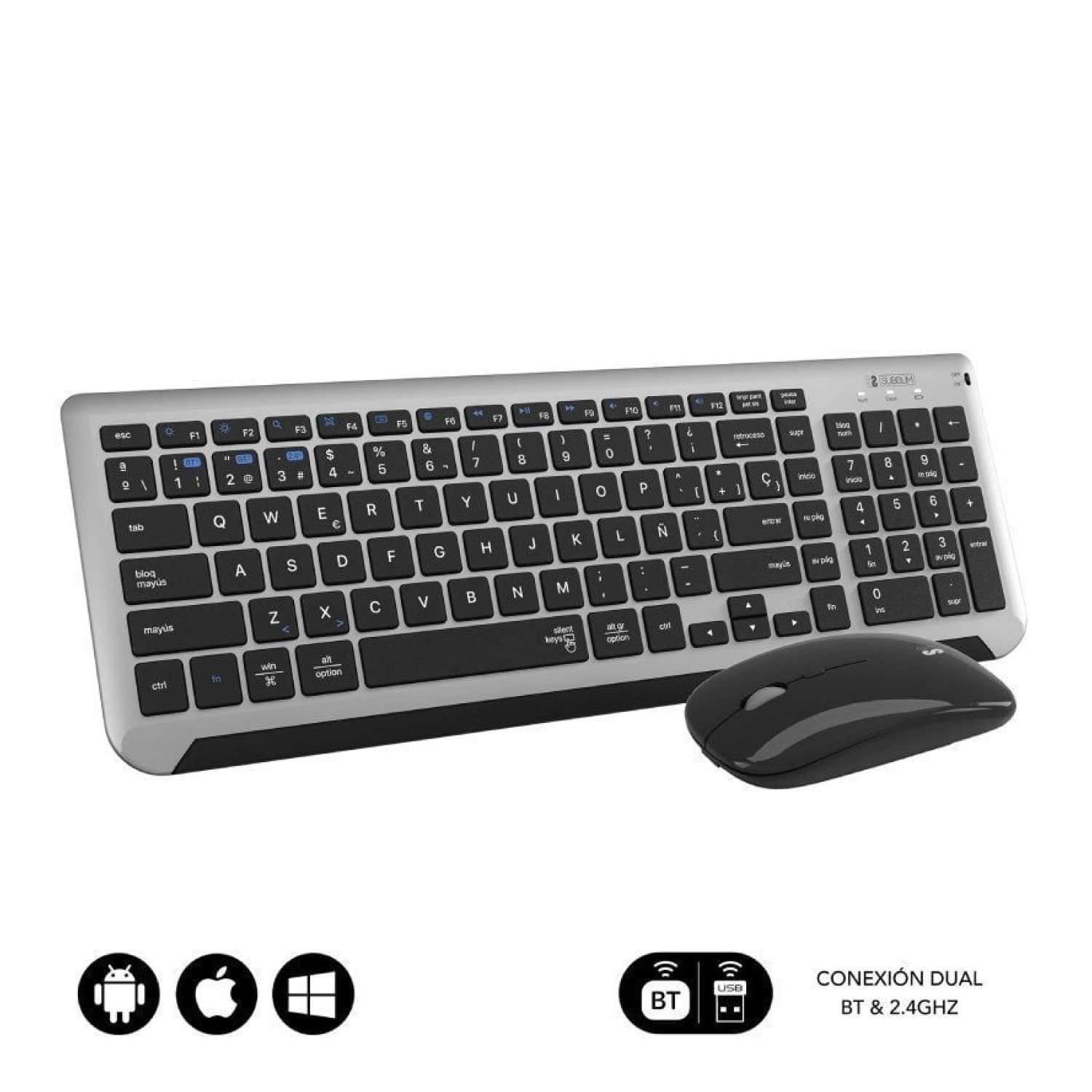 Subblim Combo Dual Prestige · Teclado y Ratón Inalámbrico · Extendido