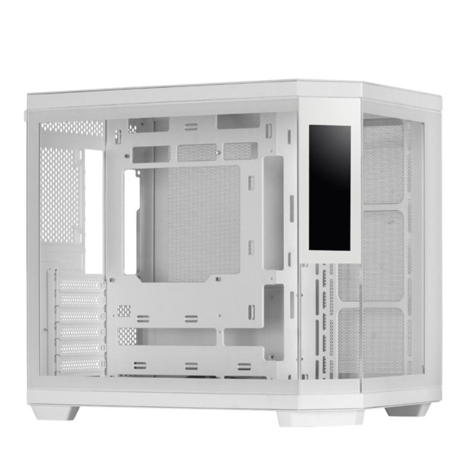 Mars Gaming MC-3TCORELCD · Caja Semitorre Gaming · Blanca · Ventilador LCD