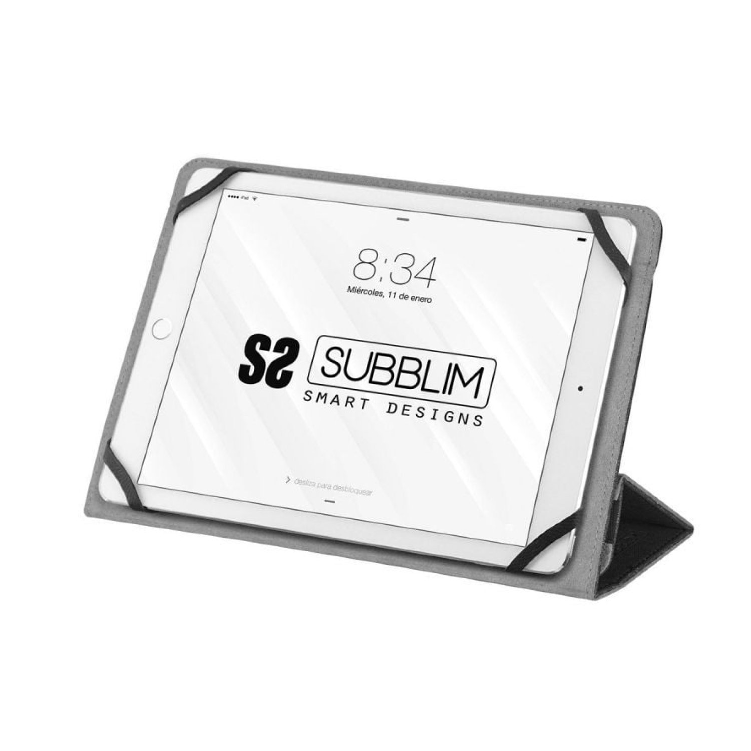 Subblim Clever Stand · Funda Tablet 9,6"-11" · Negra
