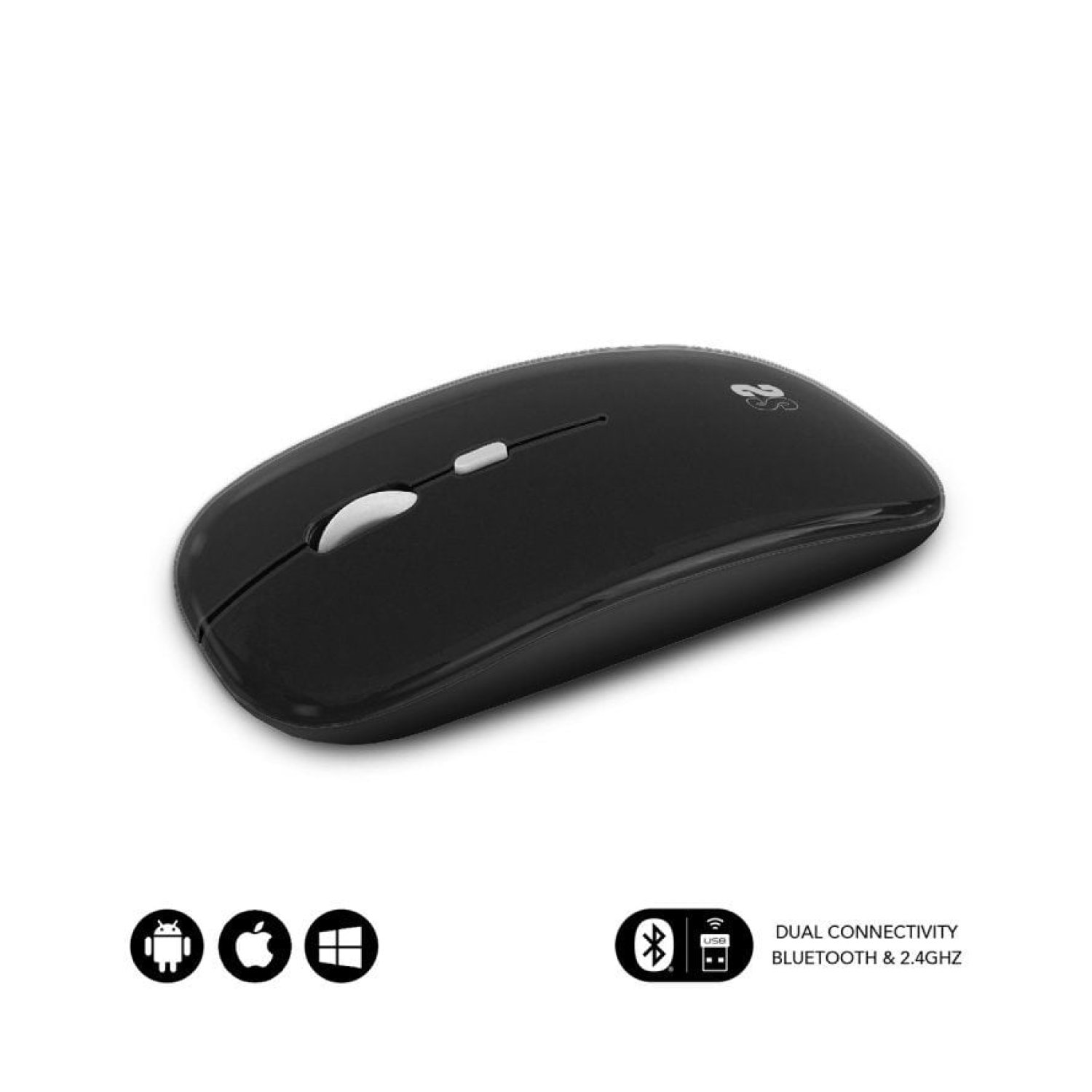 Subblim Dual Flat · Ratón Inalámbrico · 1600 DPI · Batería Recargable