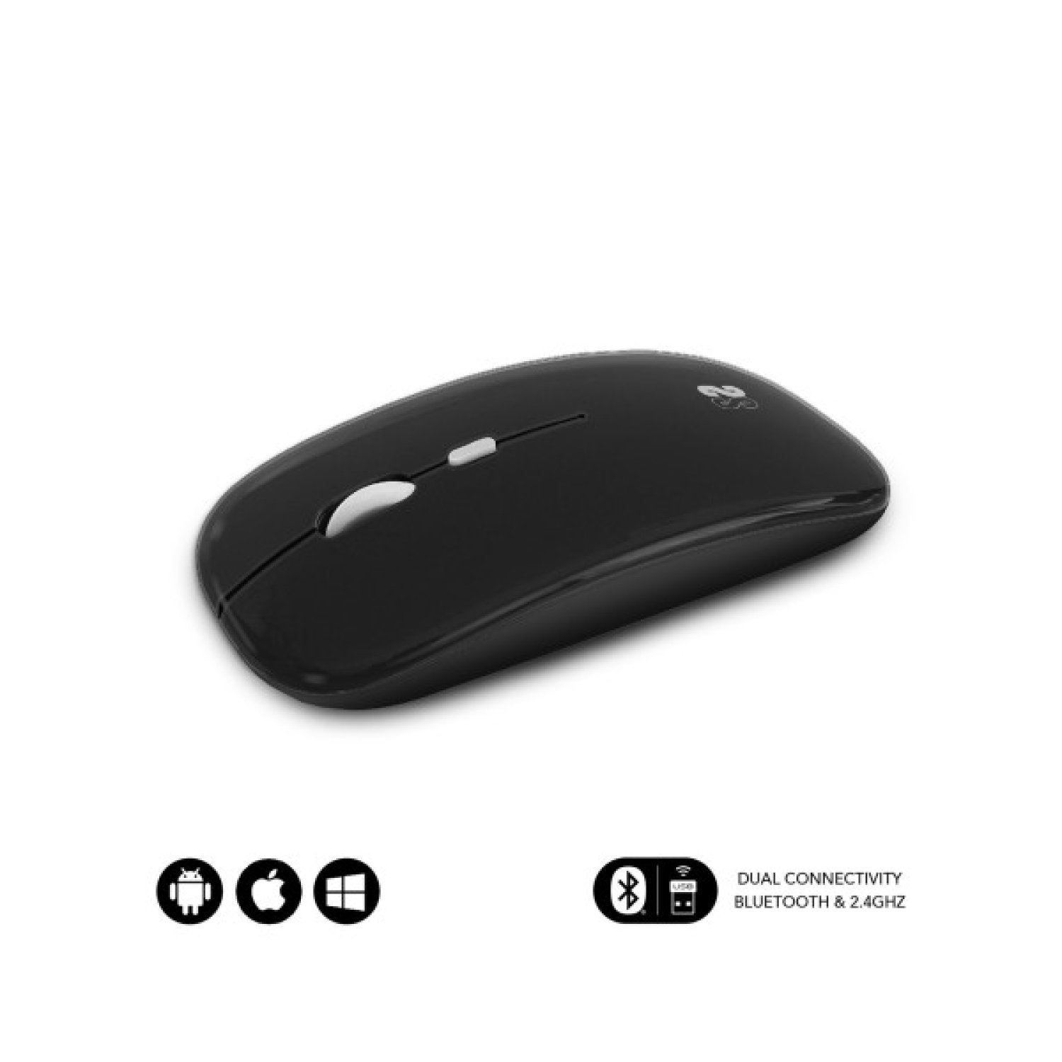 Subblim Dual Flat · Ratón Inalámbrico · 1600 DPI · Batería Recargable