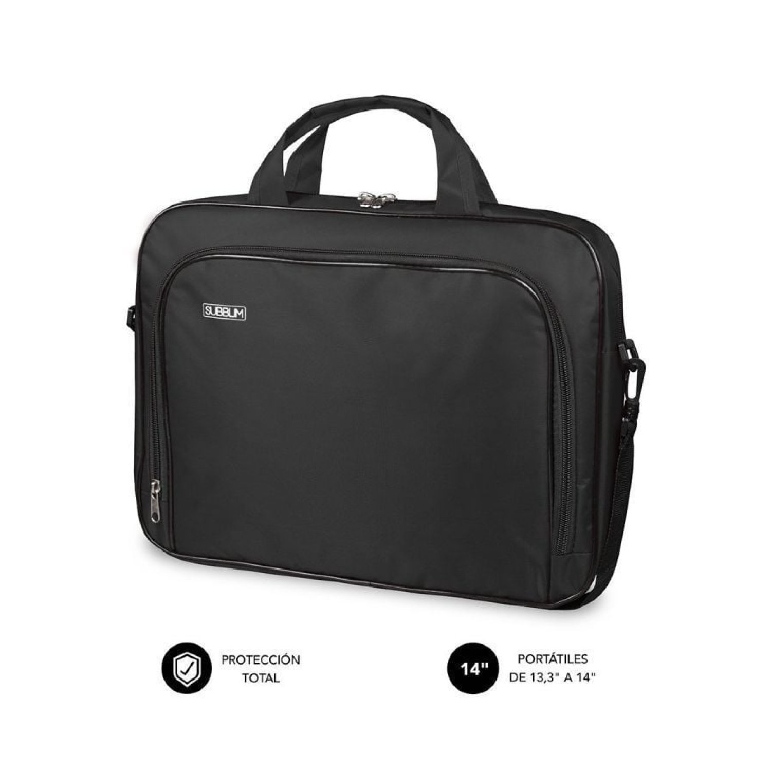 Subblim Oxford · Maletín para Portátil 14" · Negro
