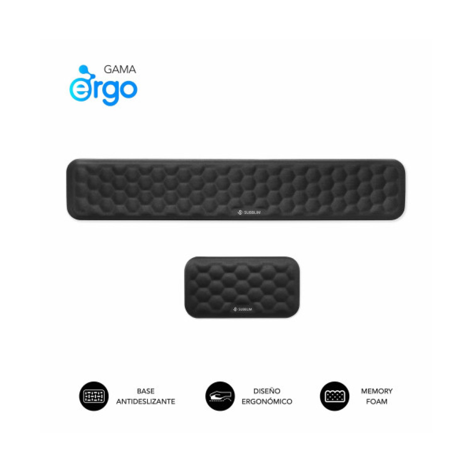 Subblim Ergo AirPadding · Reposamuñecas · Pack de 2 · Ergonómico