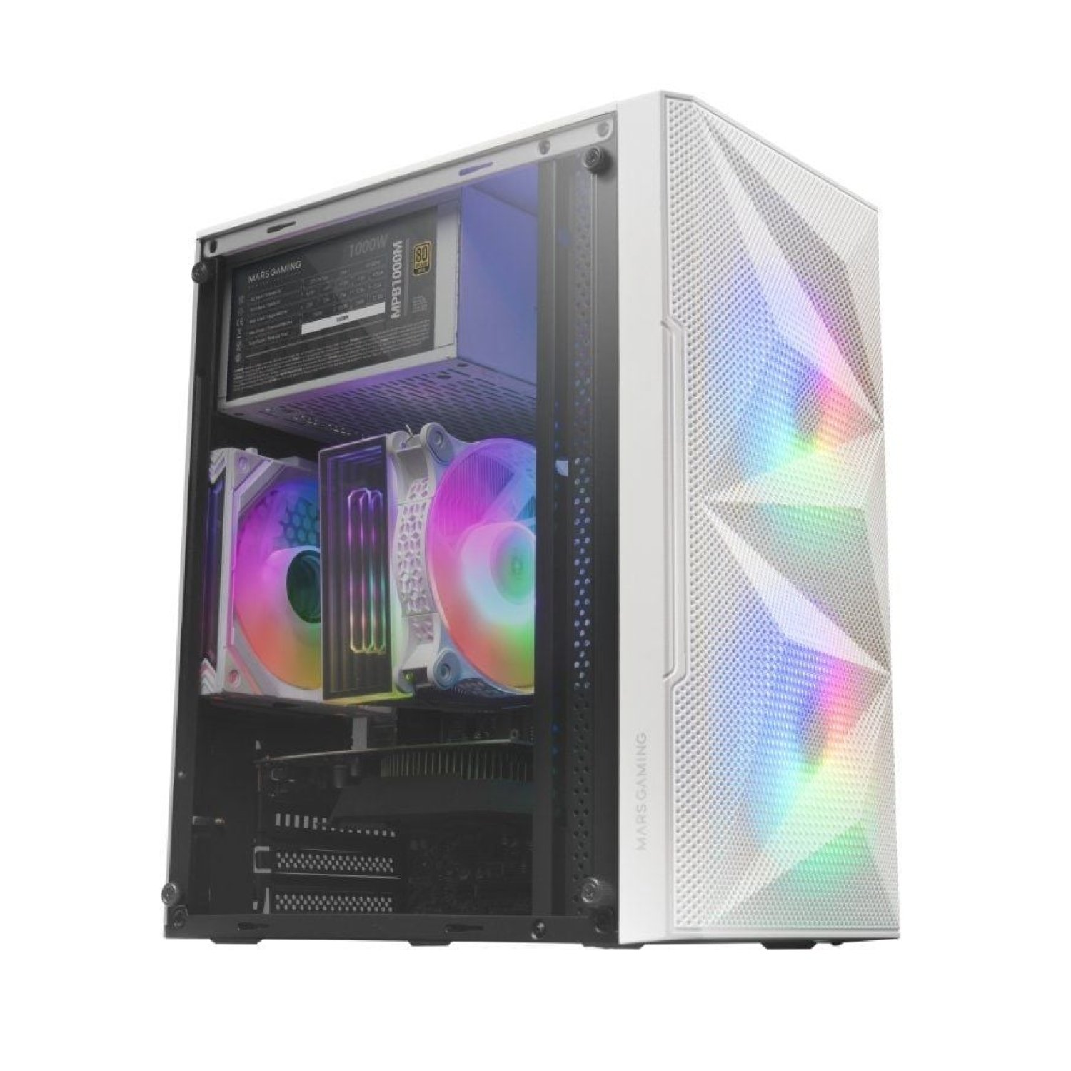 Mars Gaming MC-ME · Caja Gaming Minitorre · Blanca · ATX