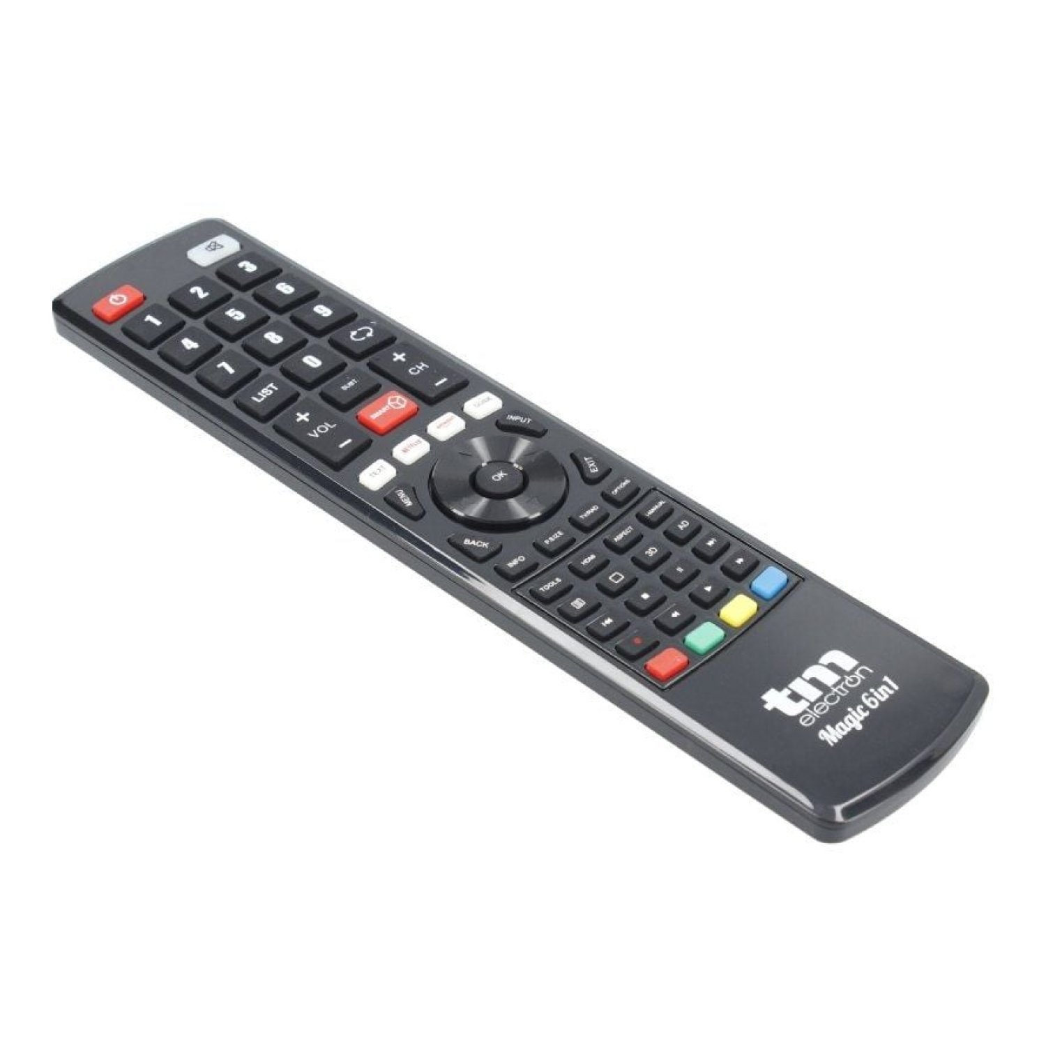 TM ELECTRON · Mando Universal Magic 6 en 1 · Samsung LG Sony Panasonic Philips Hisense