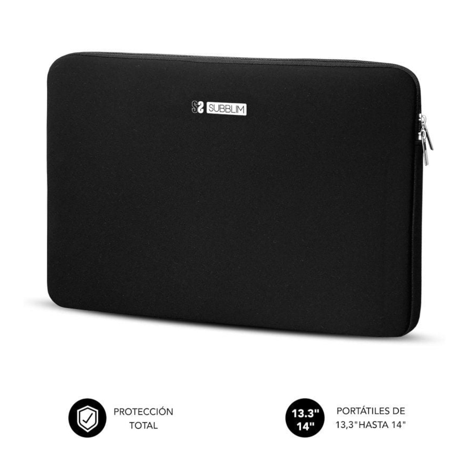 Subblim Business Laptop Sleeve · 13,3"-14" · Neopreno · Negra