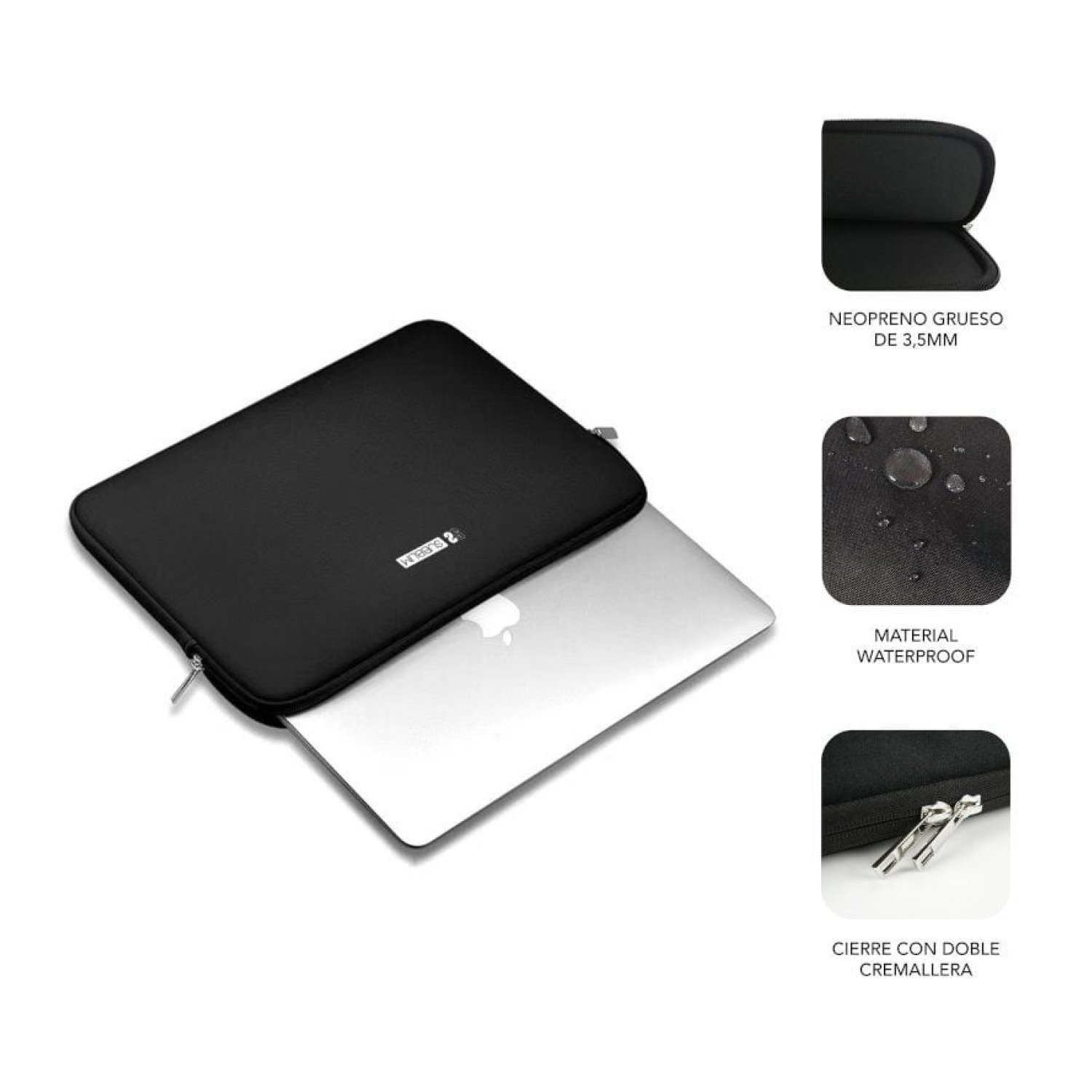 Subblim Business Laptop Sleeve · 13,3"-14" · Neopreno · Negra